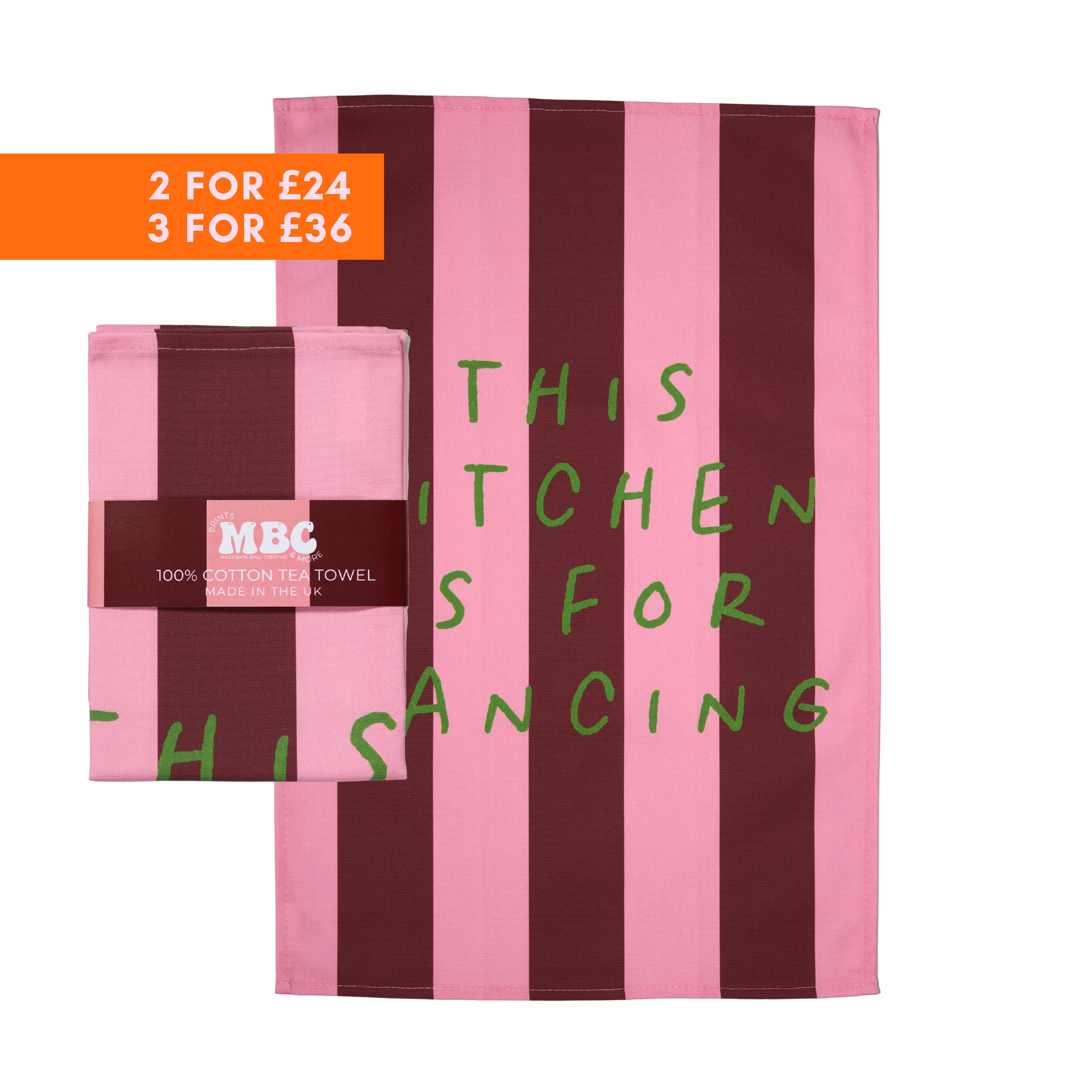 This Kitchen Is For Dancing Tea Towel