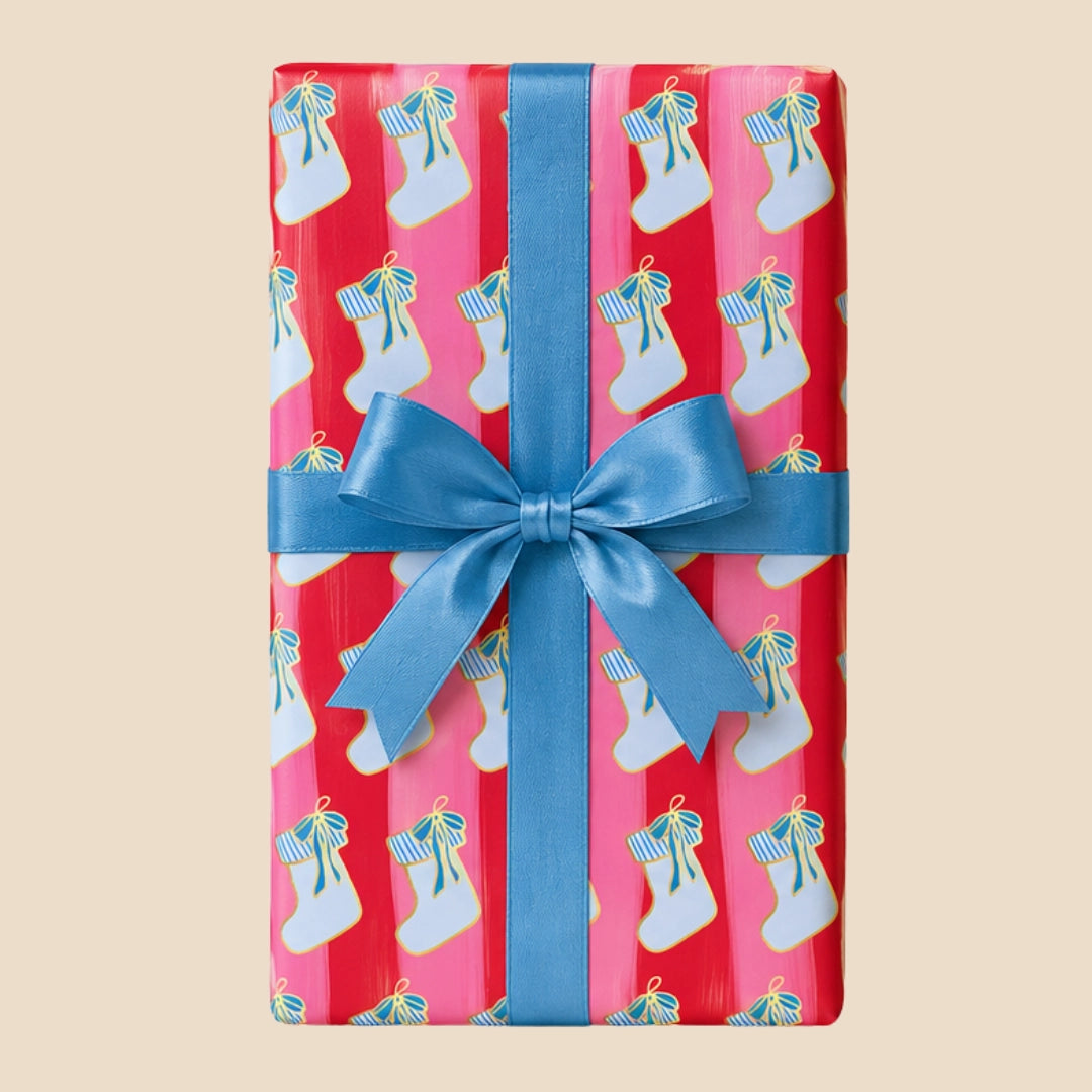 Christmas Stocking Gift Wrap Sheet