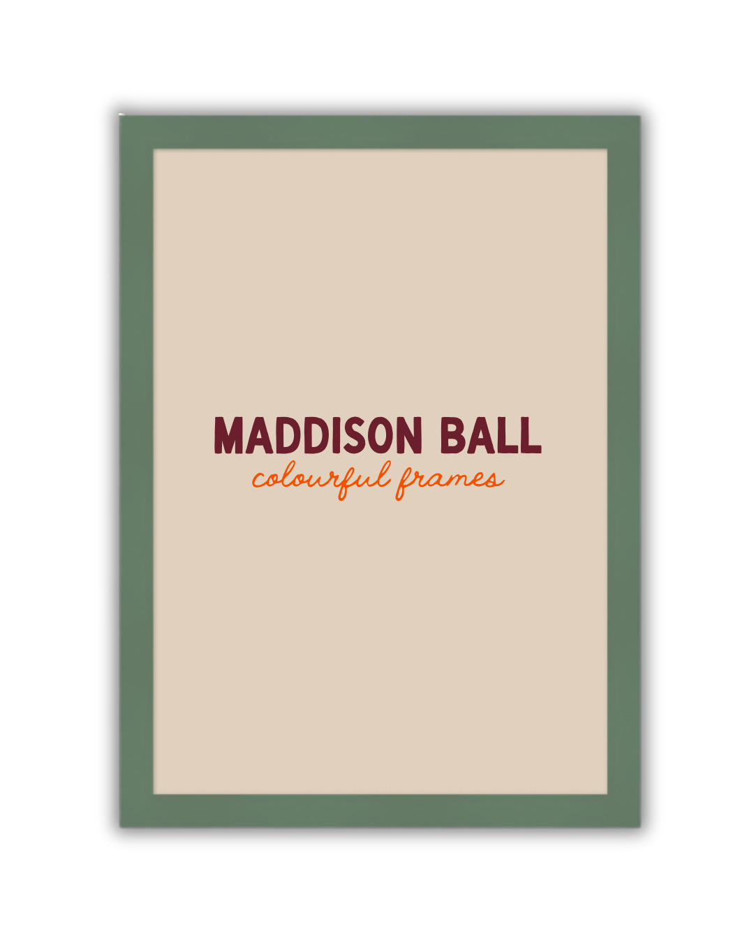 Dark Green Wooden Frame