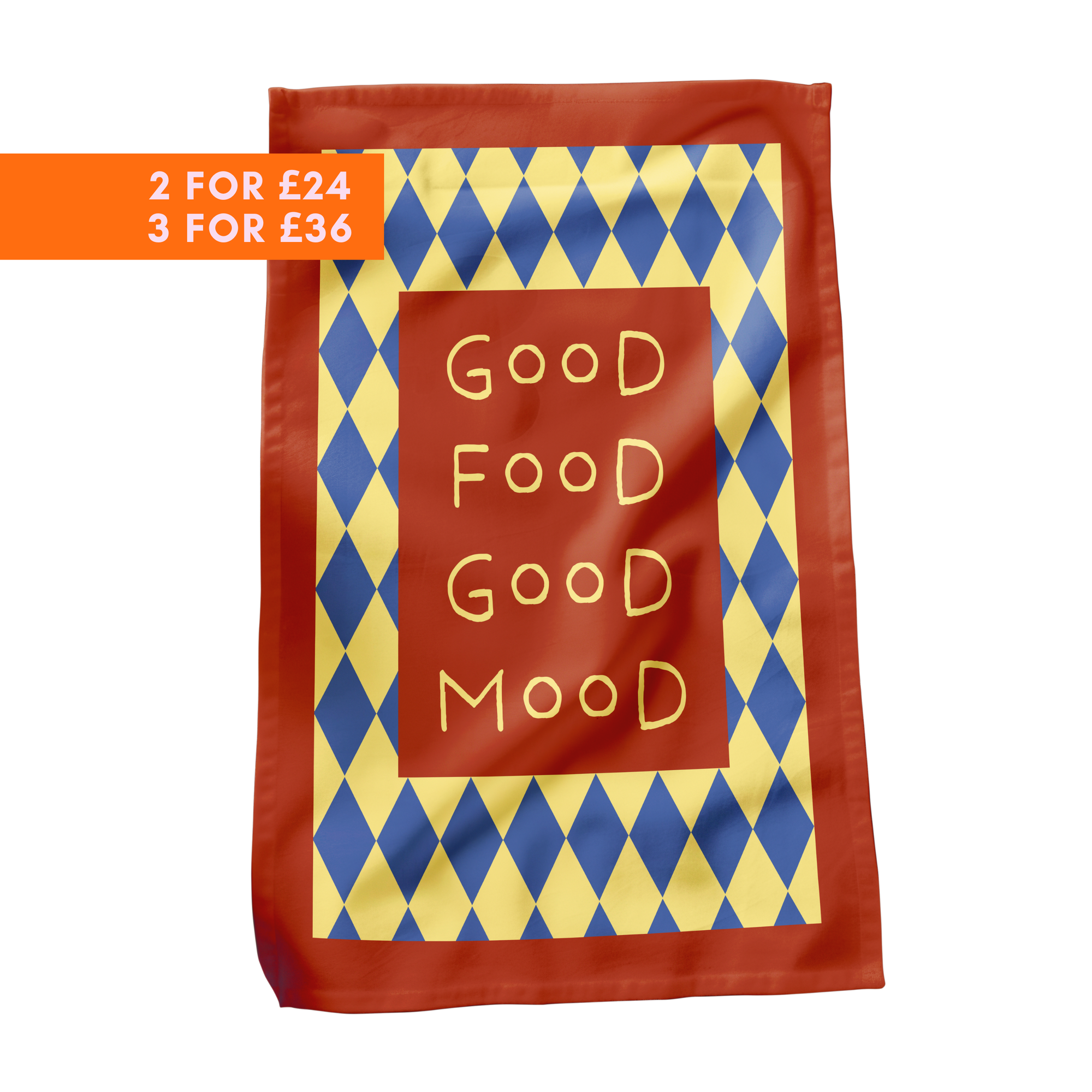 Good Food Good Mood Tea Towel