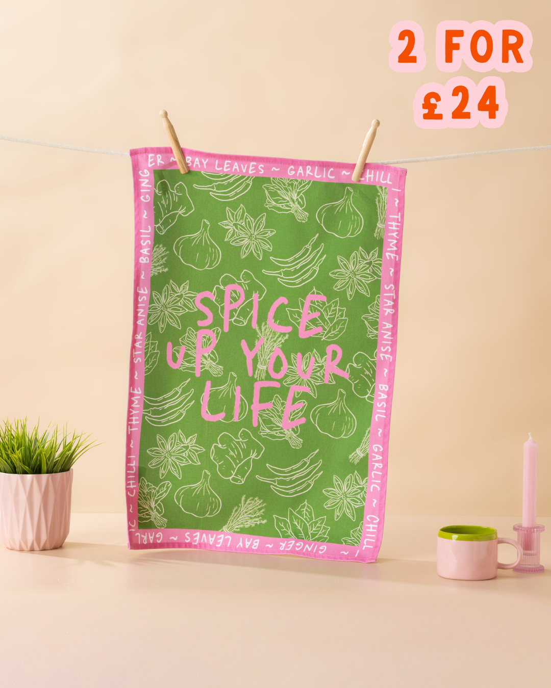 Spice Up Your Life Tea Towel