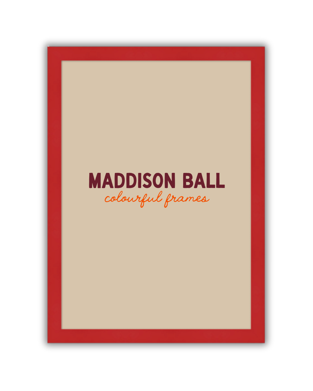 Red Wooden Frame