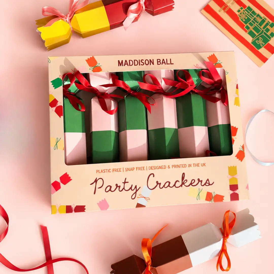 Fill-Your-Own Pink & Green Christmas Crackers