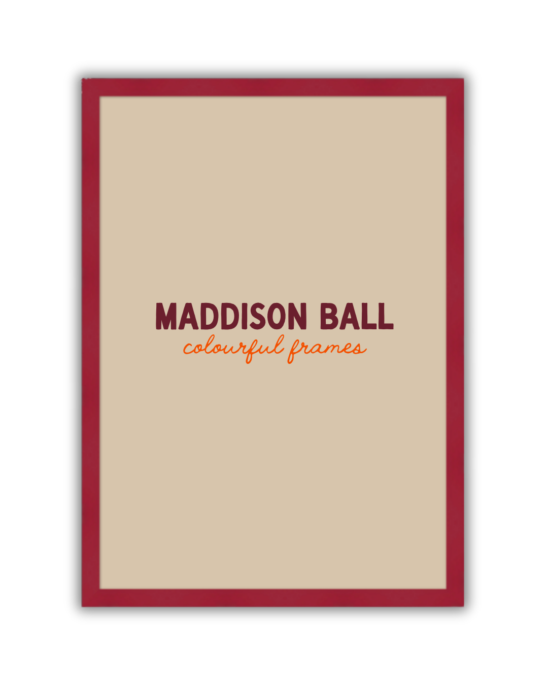 Maroon Red Wooden Frame