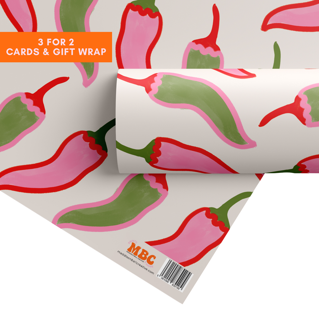 Chilli Pattern Gift Wrap