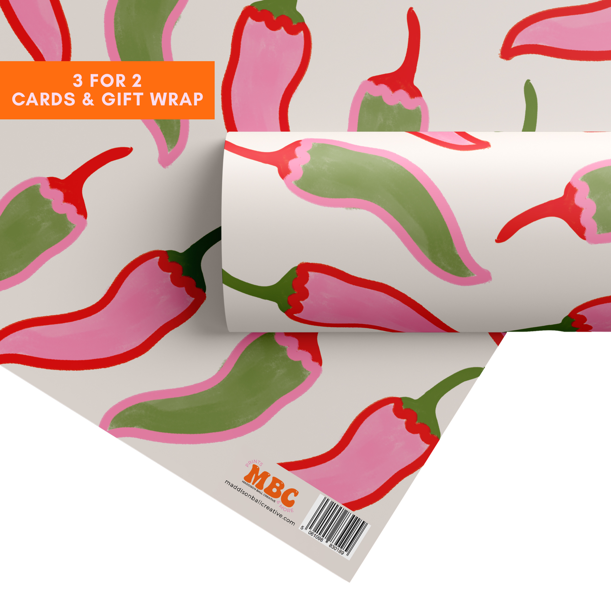 Chilli Pattern Gift Wrap
