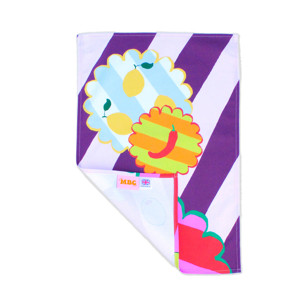 Olive Kitchen Print Tea Towel