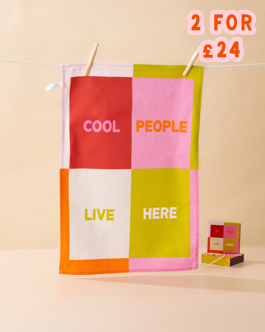 Cool People Live Here Tea Towel
