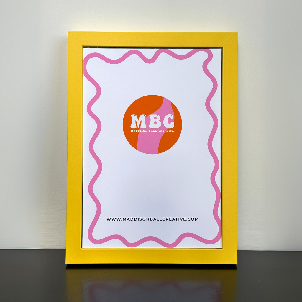 Buttercup Yellow Wooden Frame