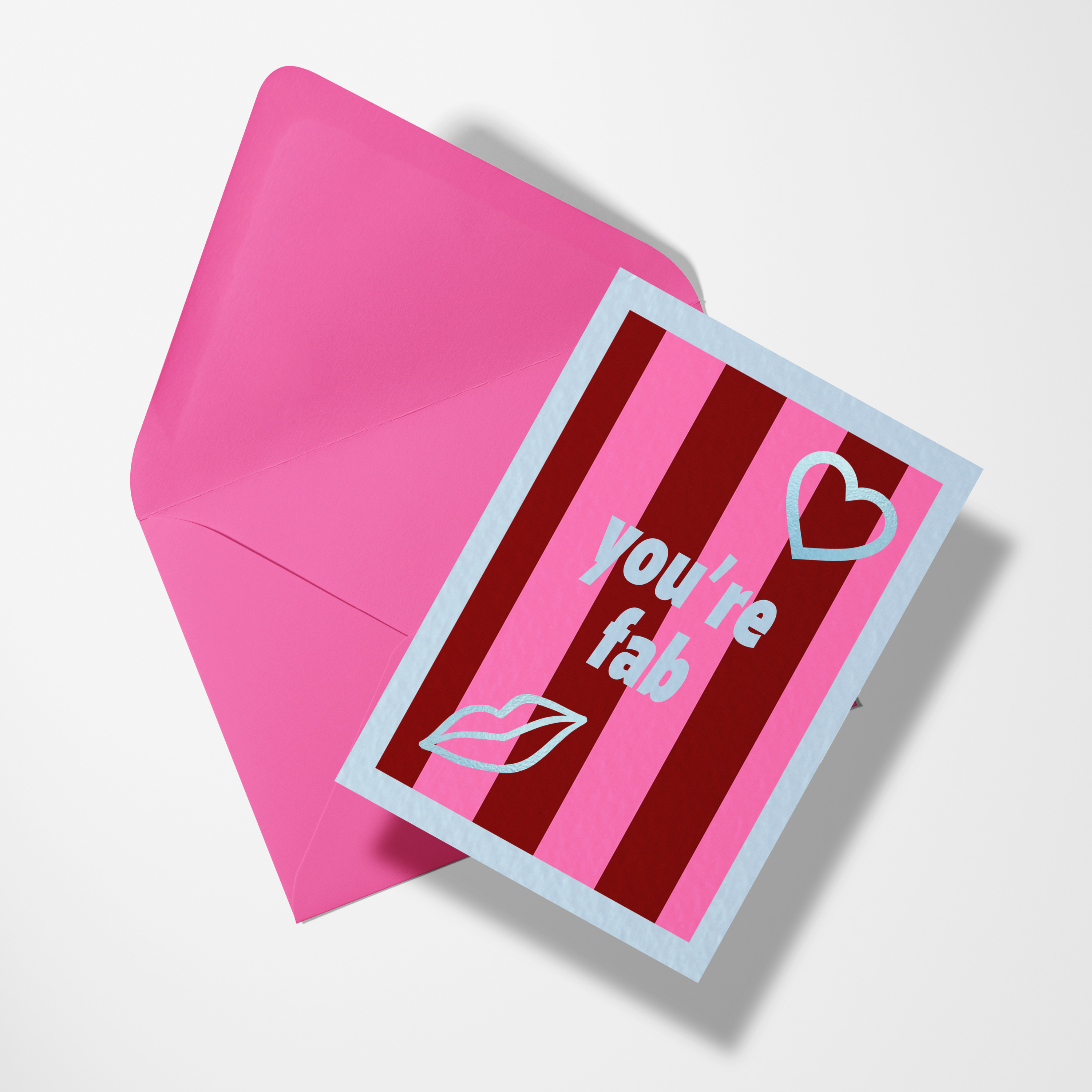 A6 You're Fab Stripe Foil Card