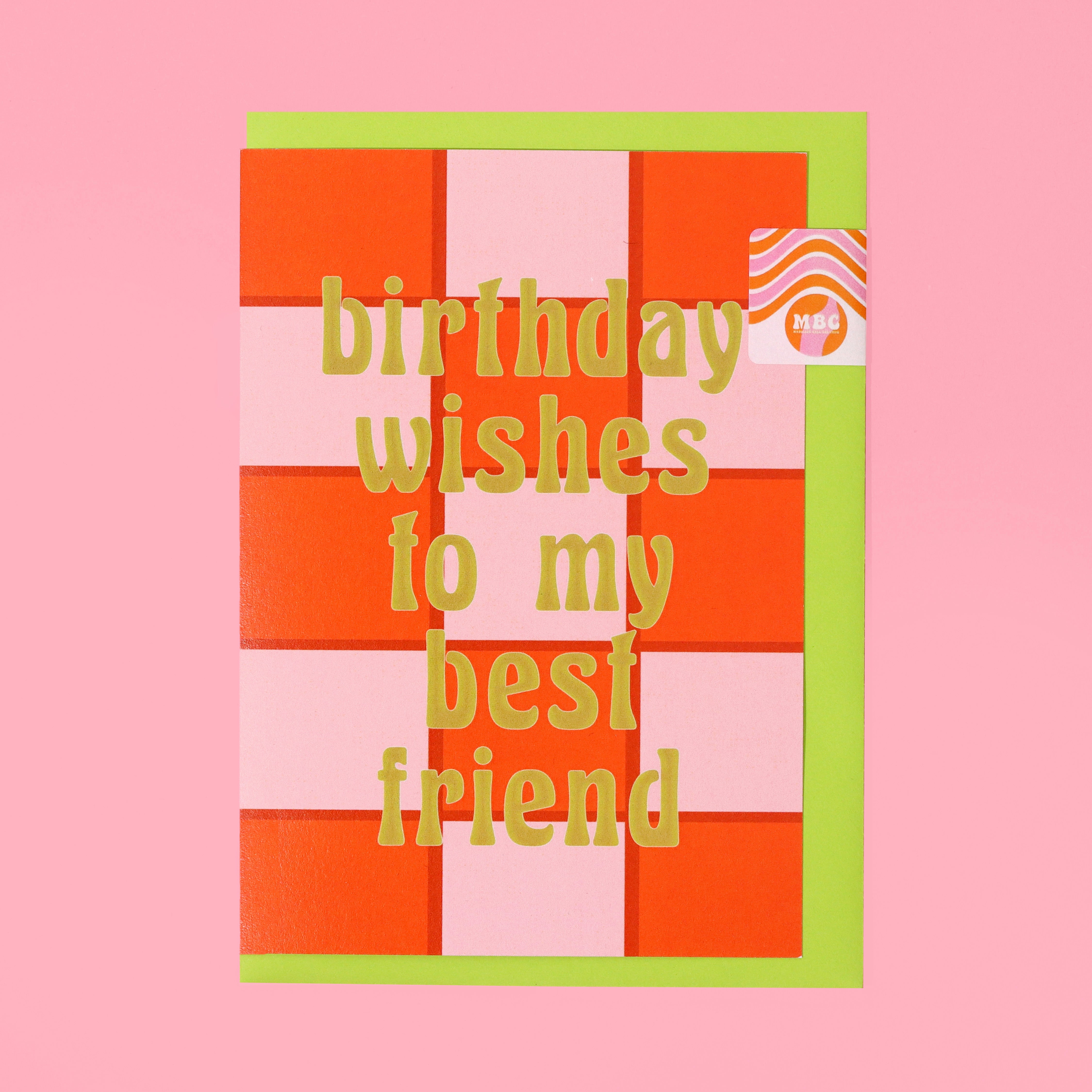 A6 Birthday Wishes to my Best Friend Card