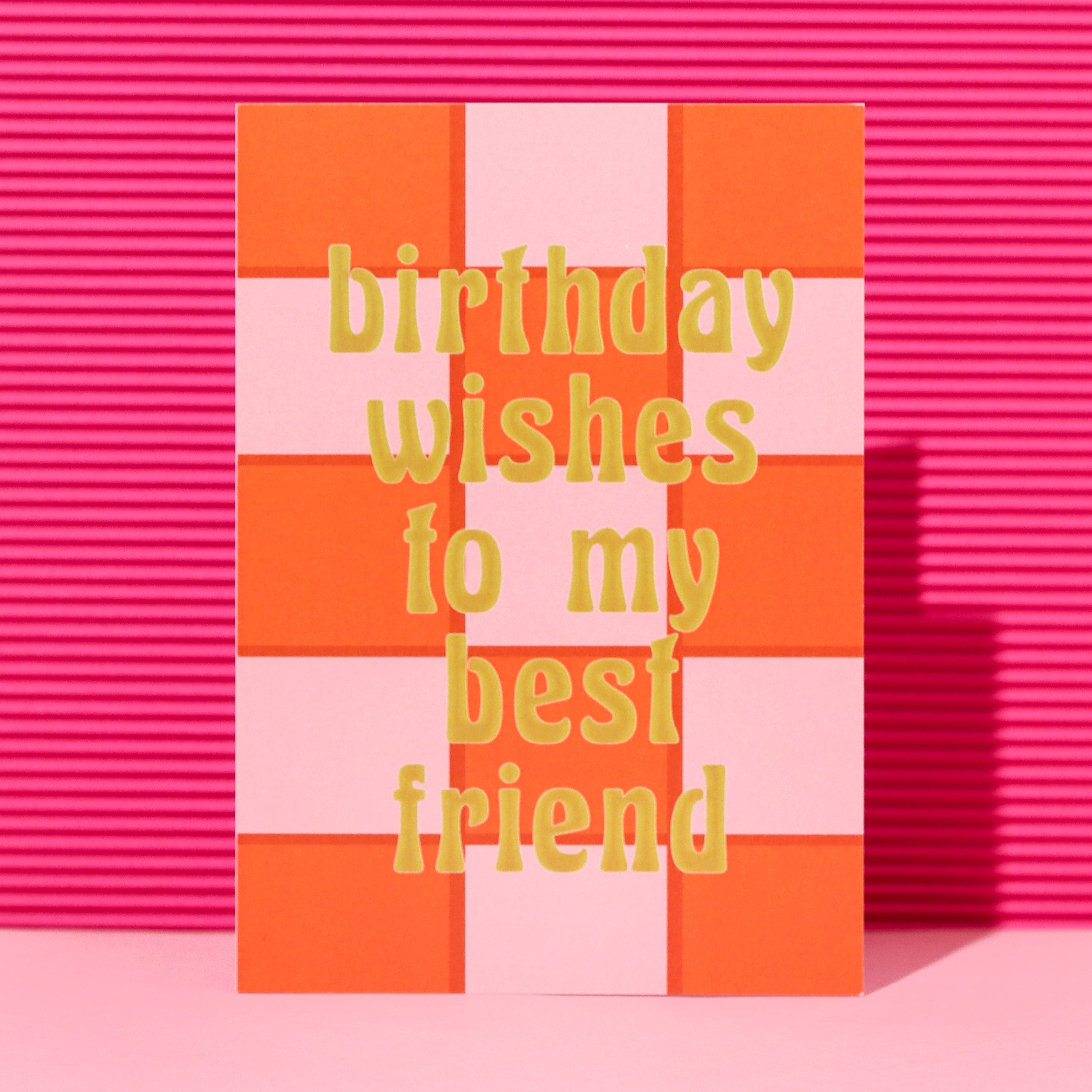 A6 Birthday Wishes to my Best Friend Card