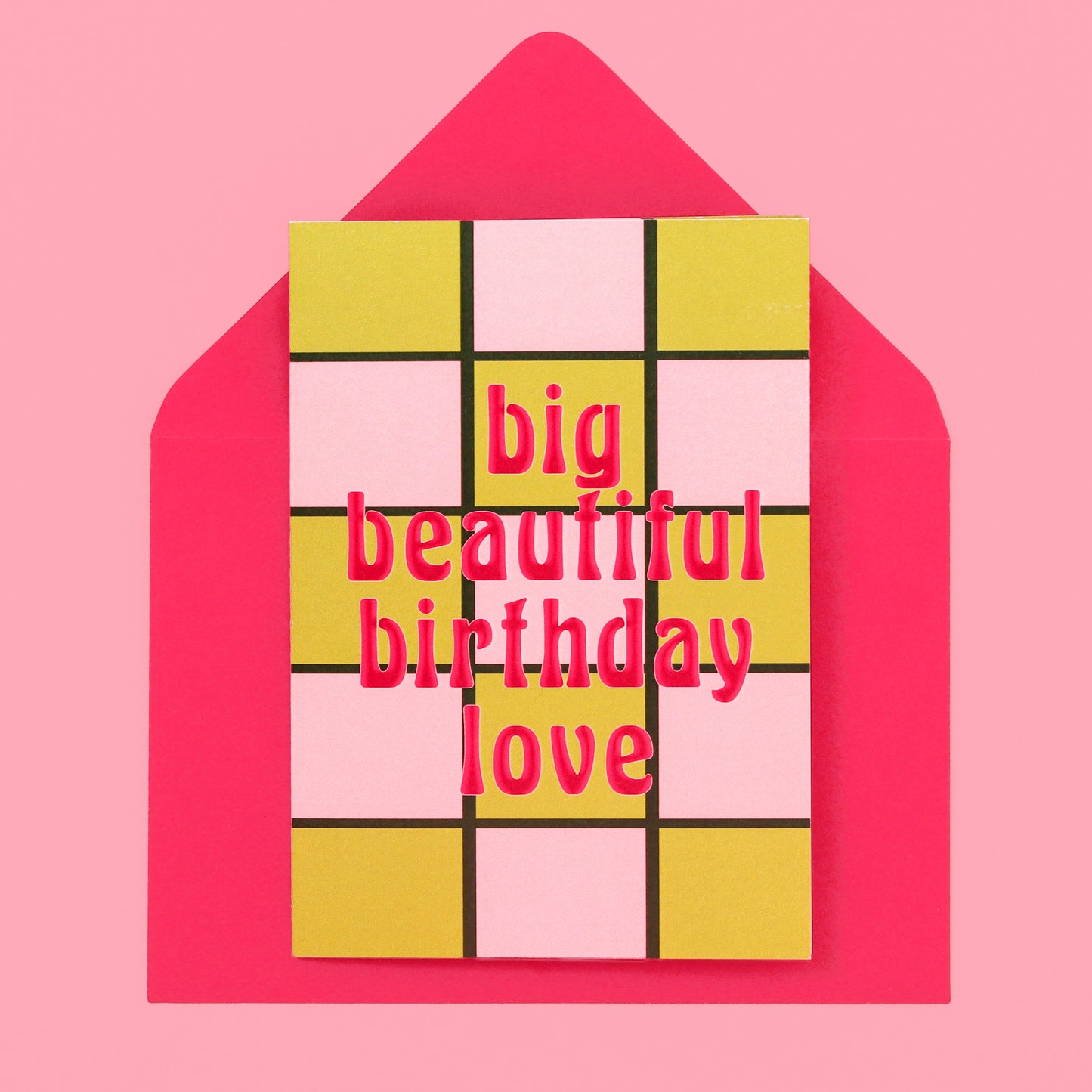 A6 Big Beautiful Birthday Love Card