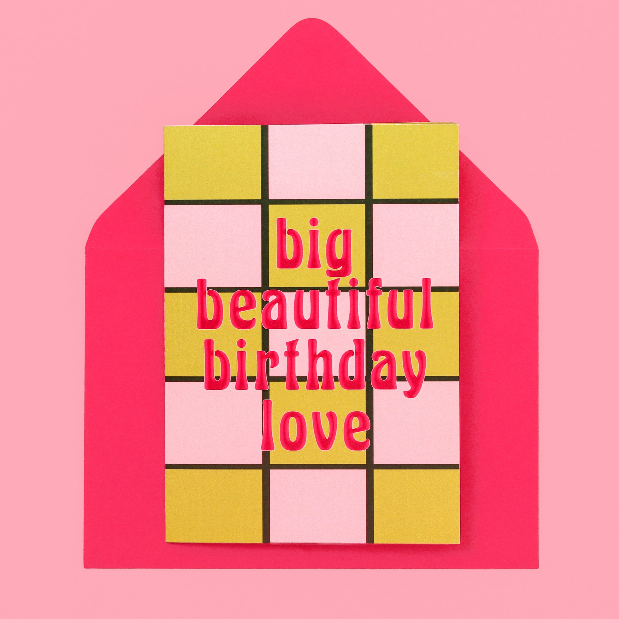 A6 Big Beautiful Birthday Love Card