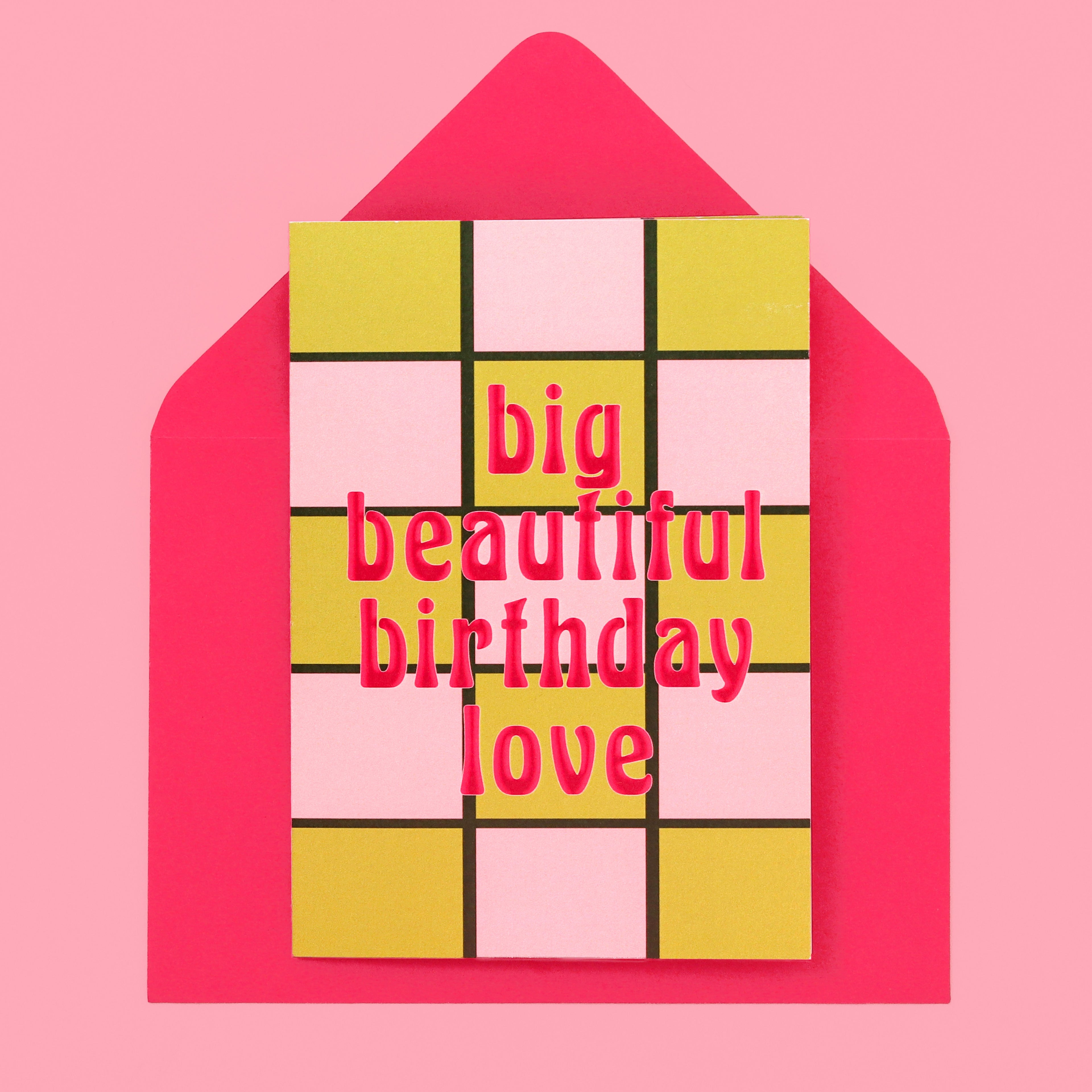 A6 Big Beautiful Birthday Love Card