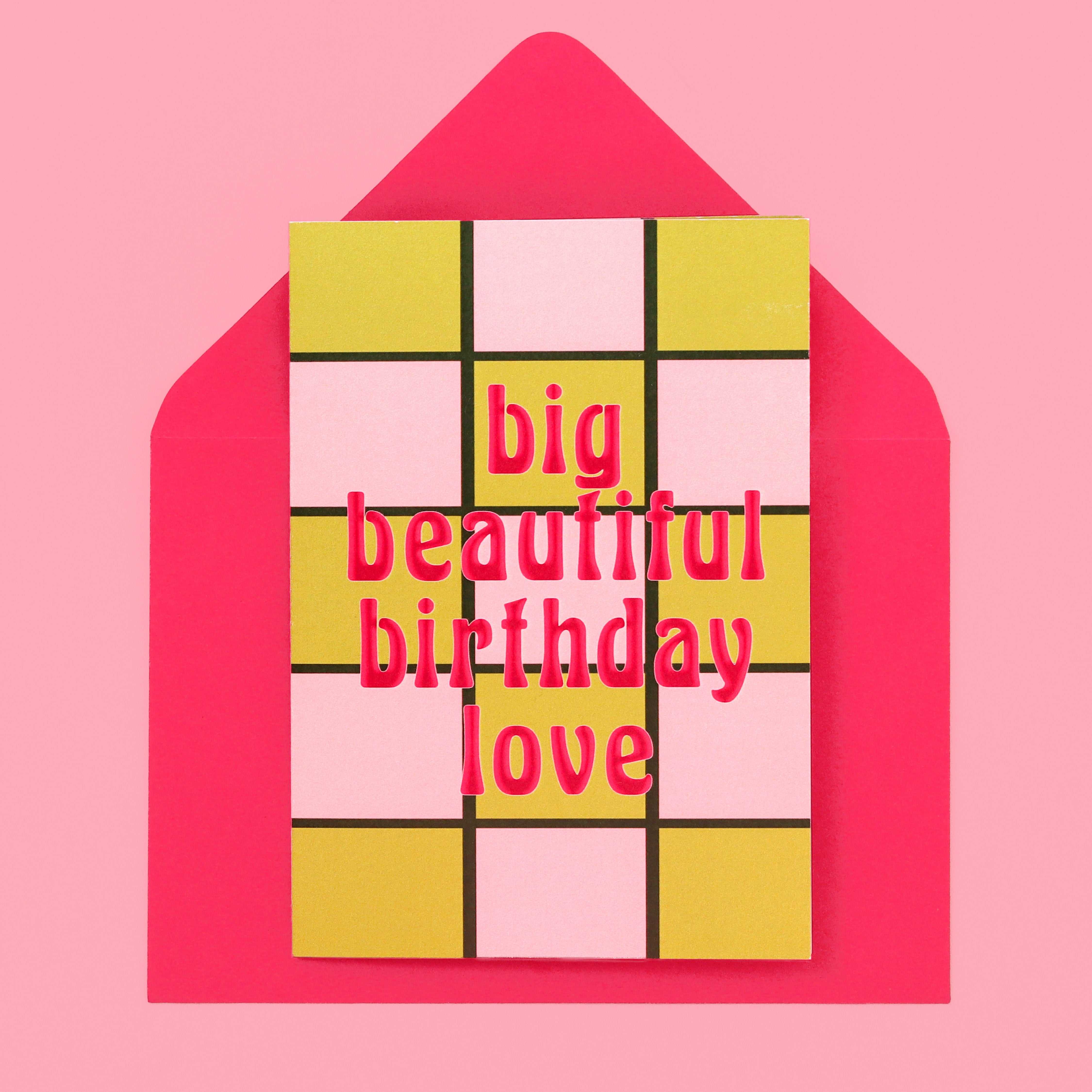 A6 Big Beautiful Birthday Love Card