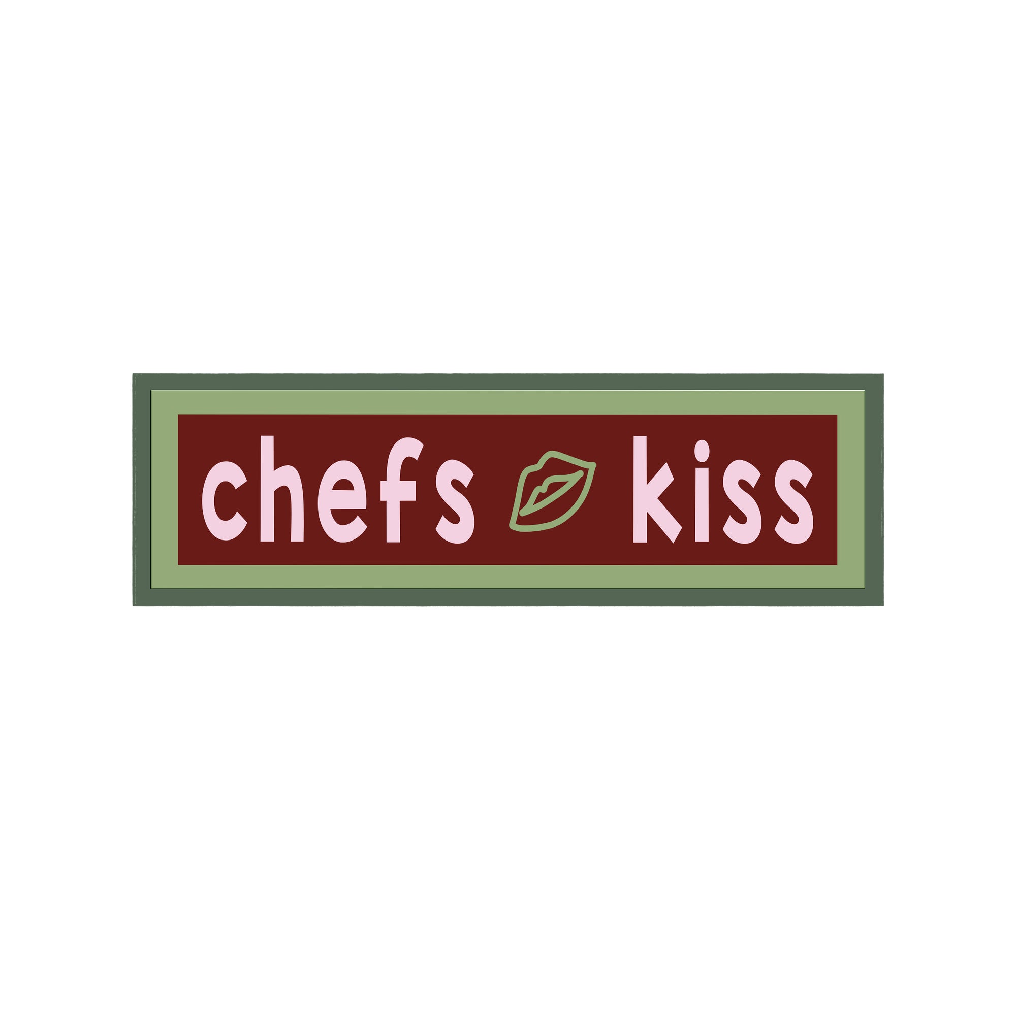 Chefs Kiss Panoramic Framed Print 60cm x 12cm
