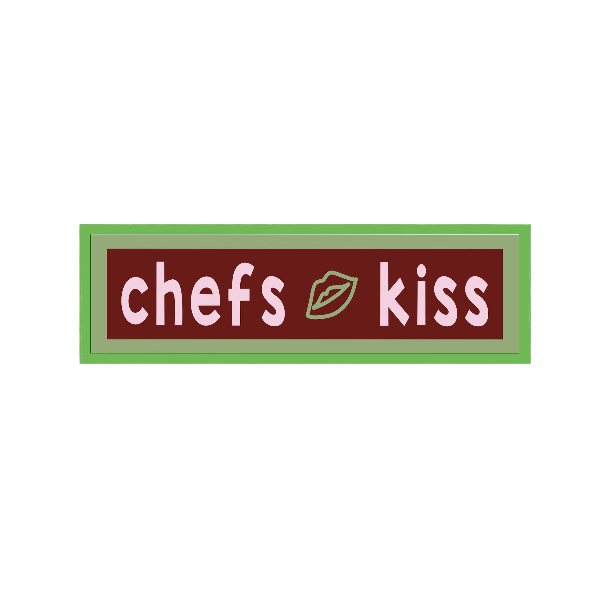 Chefs Kiss Panoramic Framed Print 60cm x 12cm