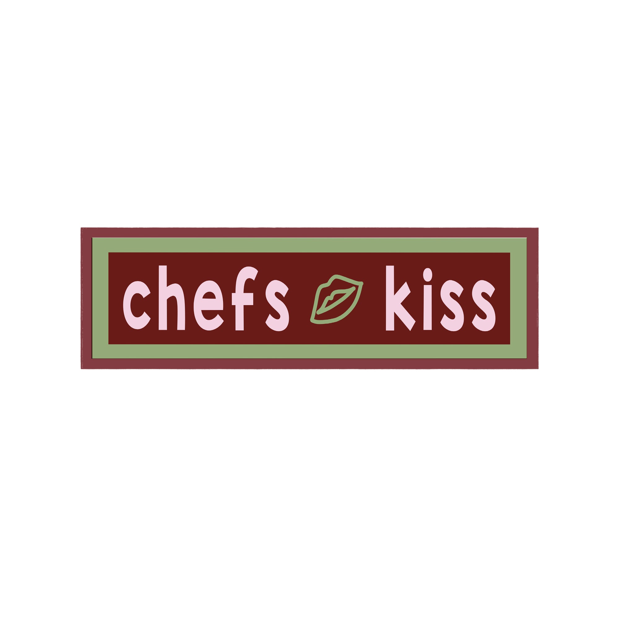 Chefs Kiss Panoramic Framed Print 60cm x 12cm
