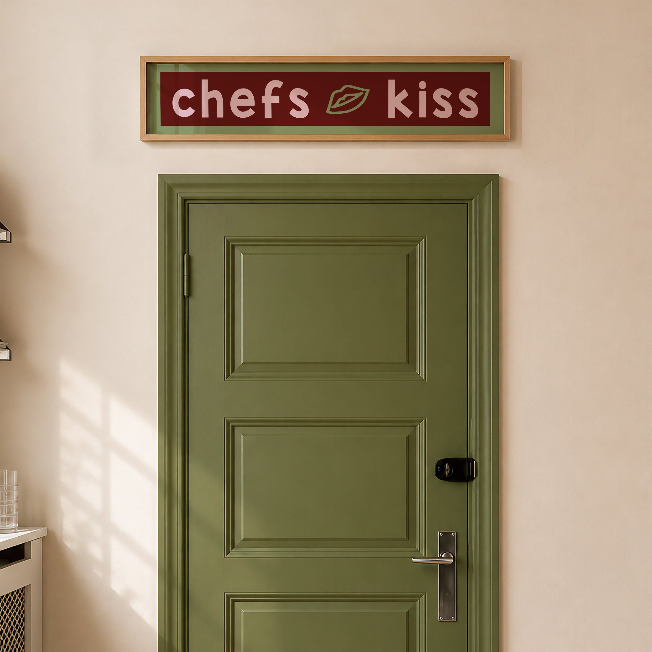 Chefs Kiss Panoramic Framed Print 60cm x 12cm