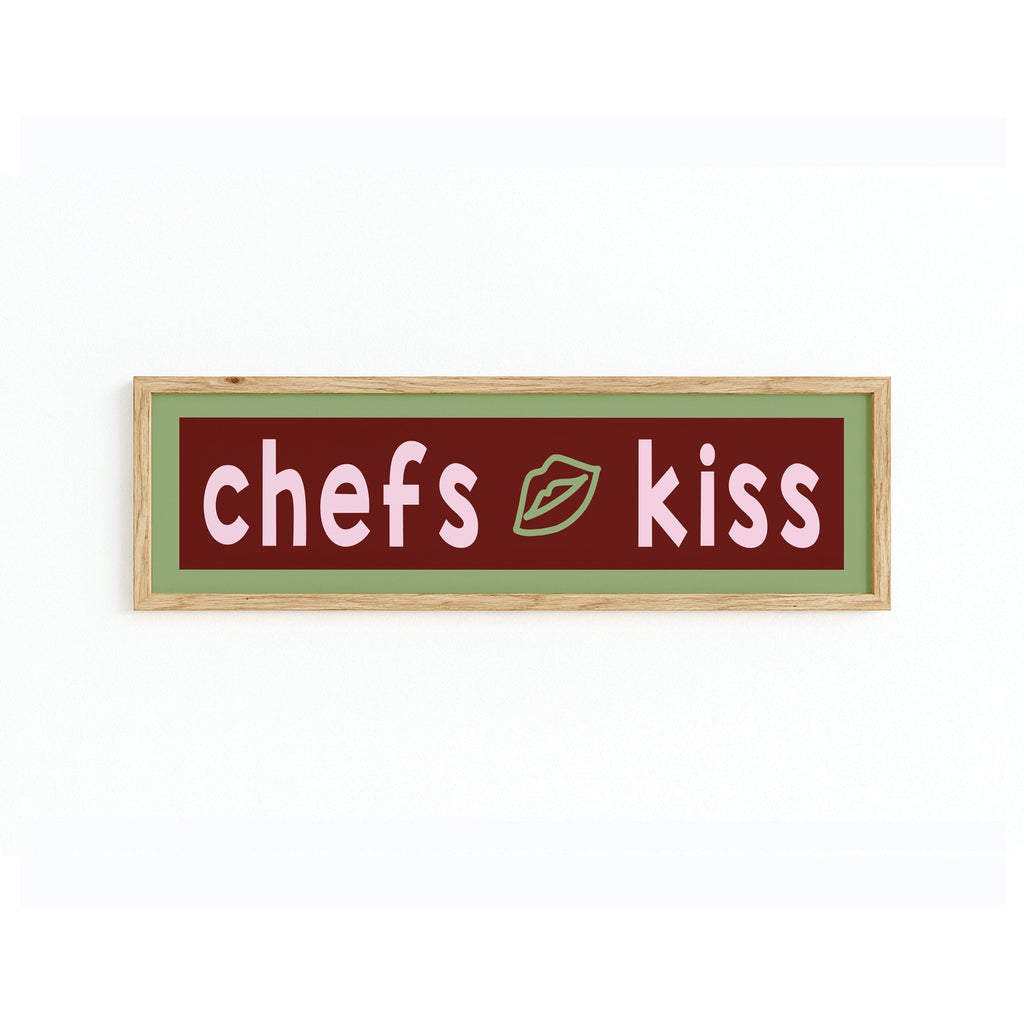 Chefs Kiss Panoramic Framed Print 60cm x 12cm