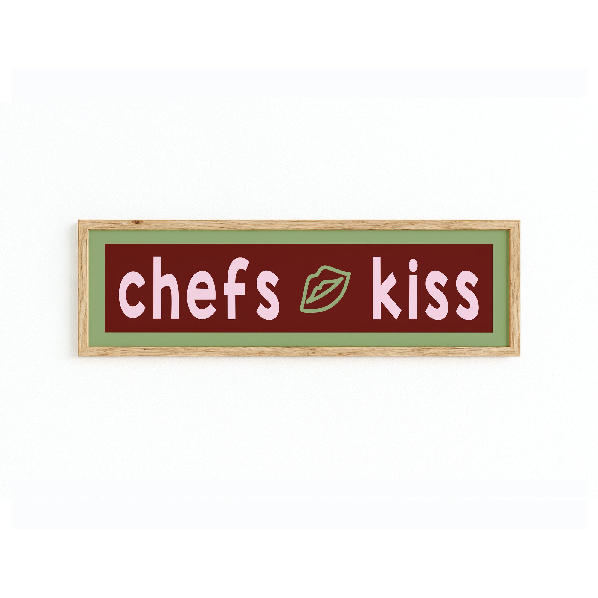 Chefs Kiss Panoramic Framed Print 60cm x 12cm