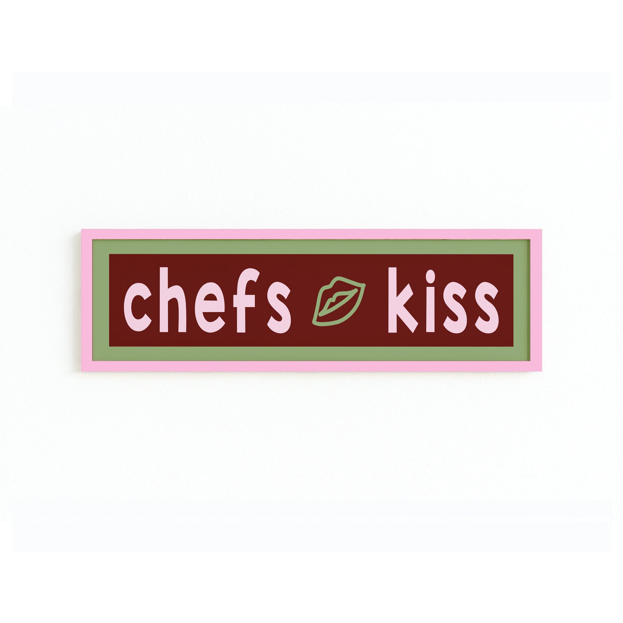 Chefs Kiss Panoramic Framed Print 60cm x 12cm