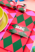 Red & Green Placemat/Napkin Pair