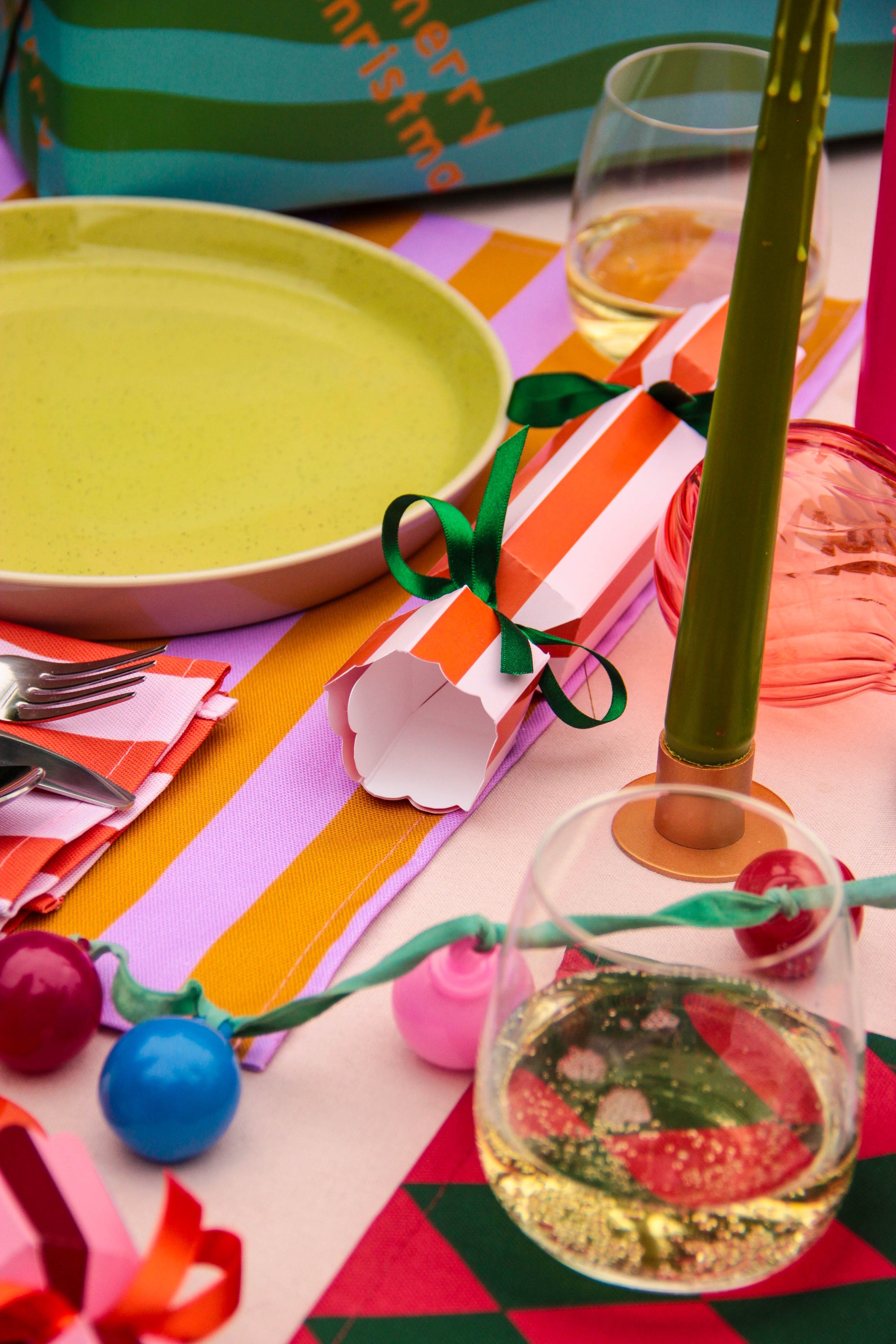 Mustard & Lilac Placemat/Napkin Pair