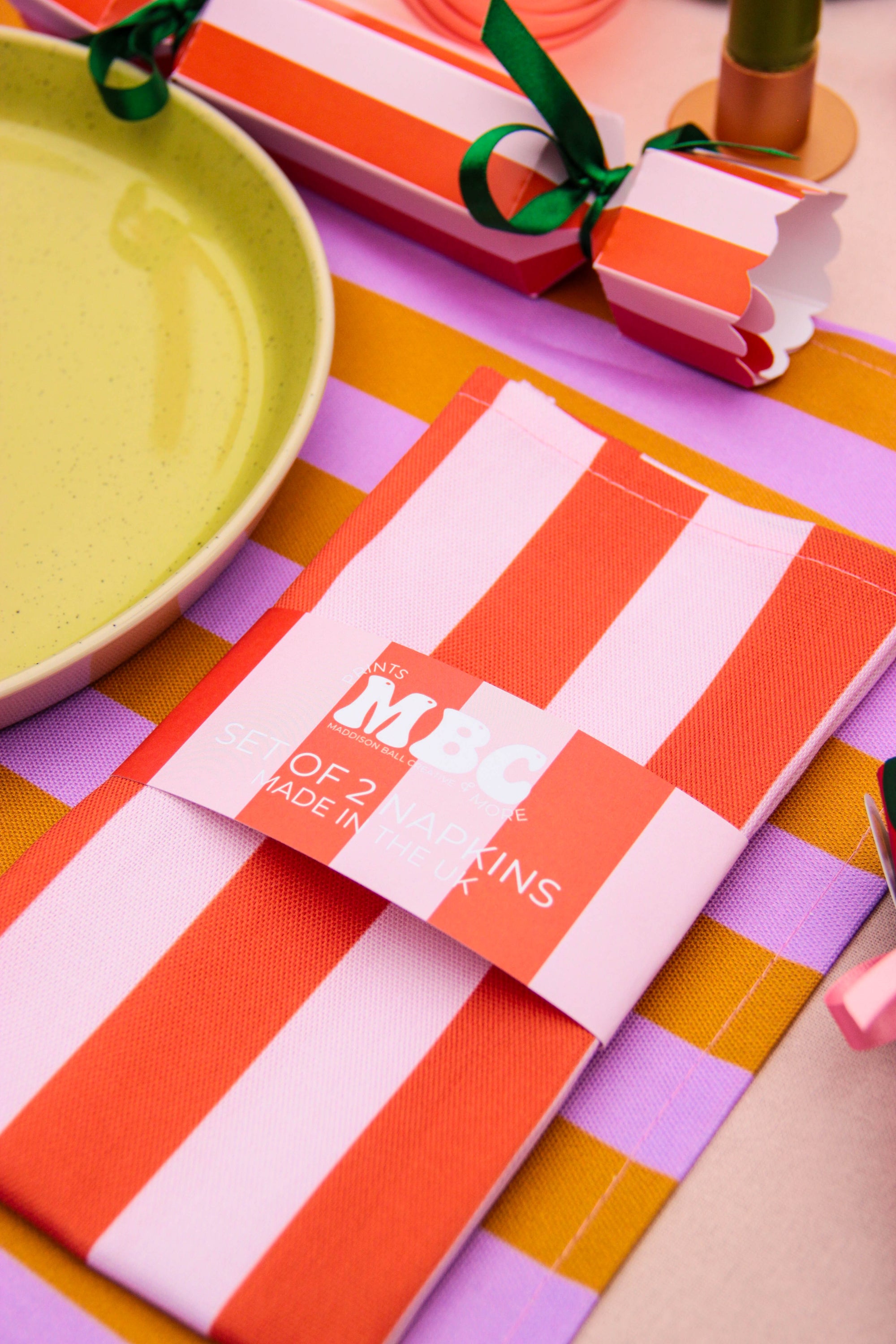 Peach & Orange Placemat/Napkin Pair
