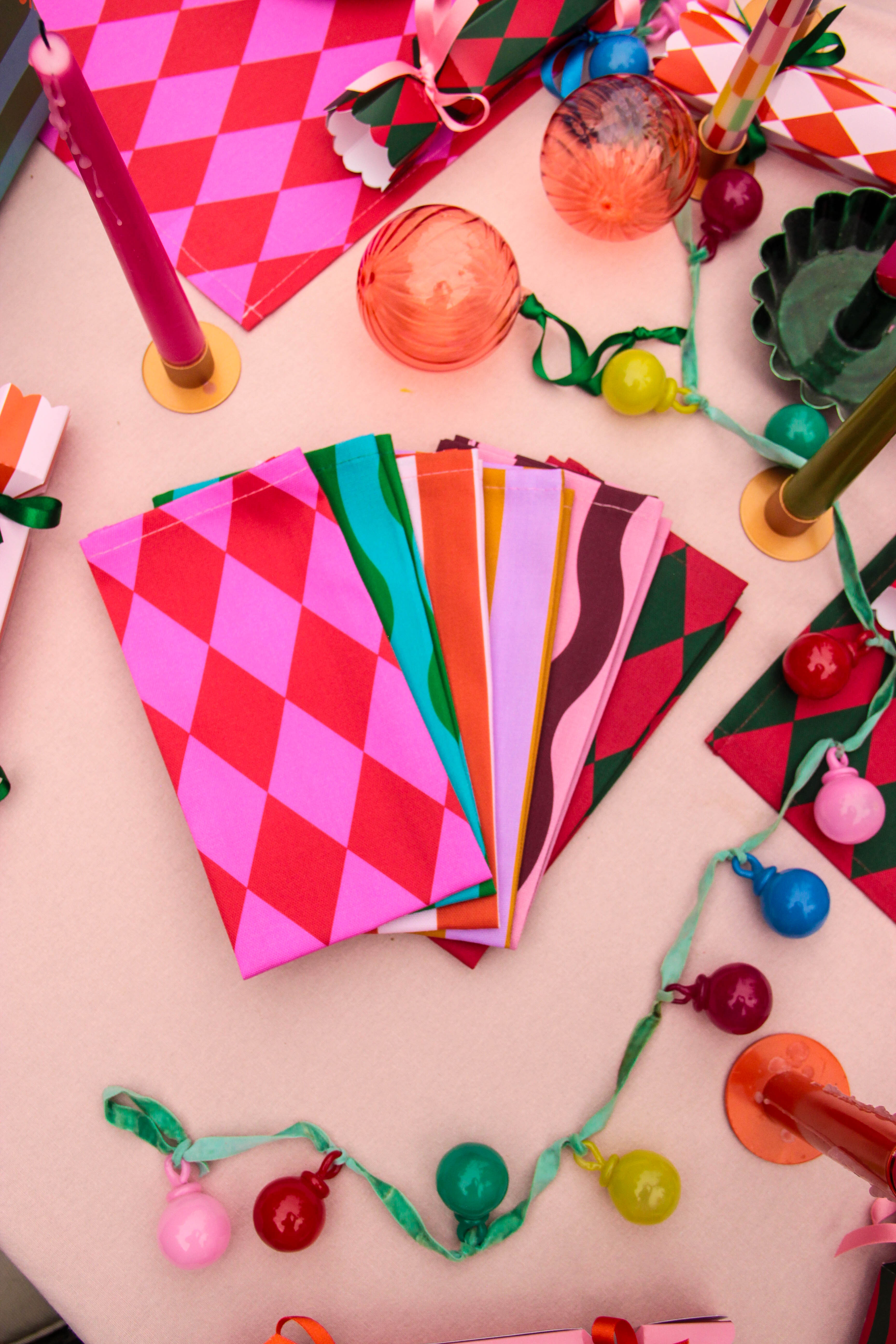 Peach & Orange Placemat/Napkin Pair