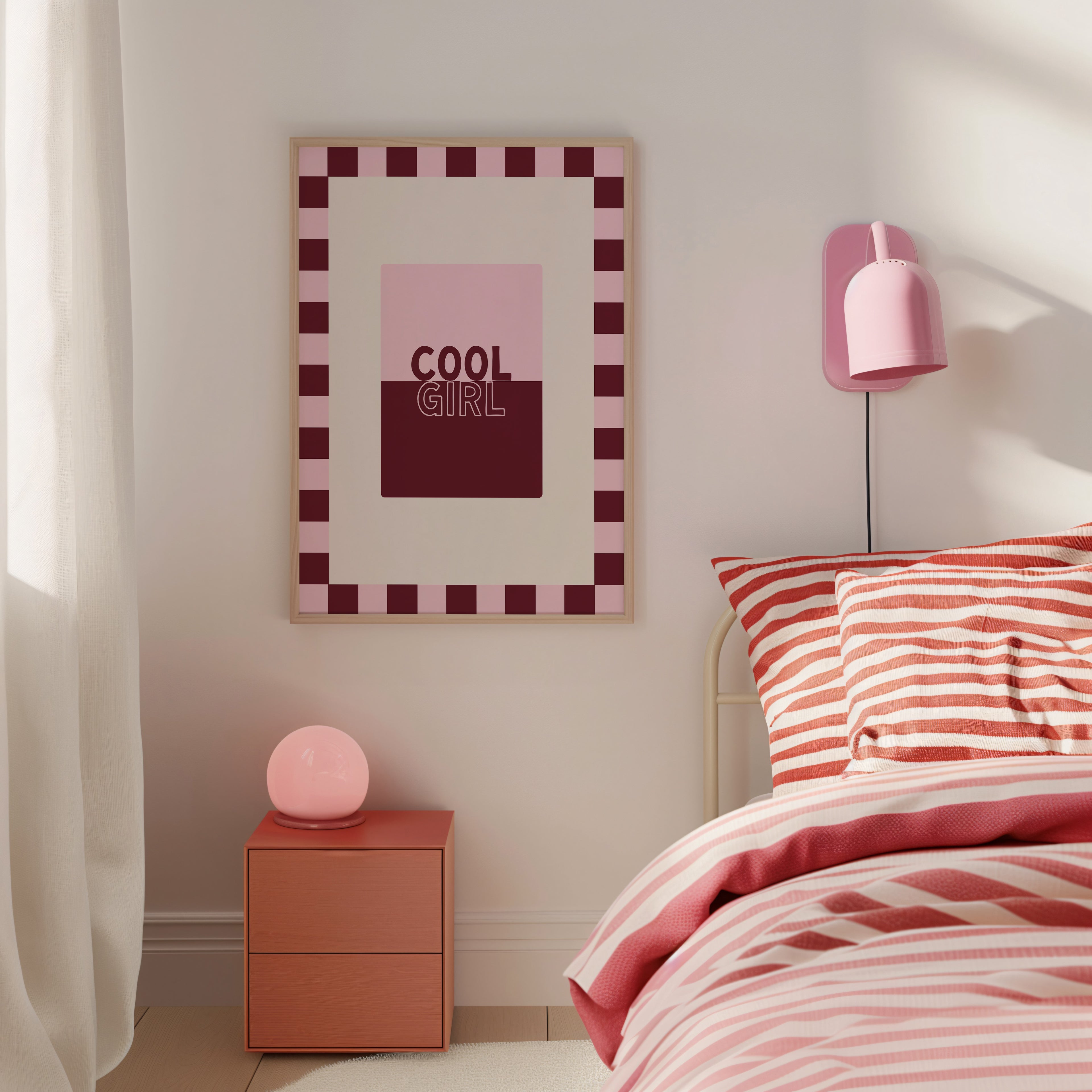 Cool Girl in Cotton Candy & Maroon