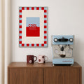 Cool Girl in Baby Blue & Crimson