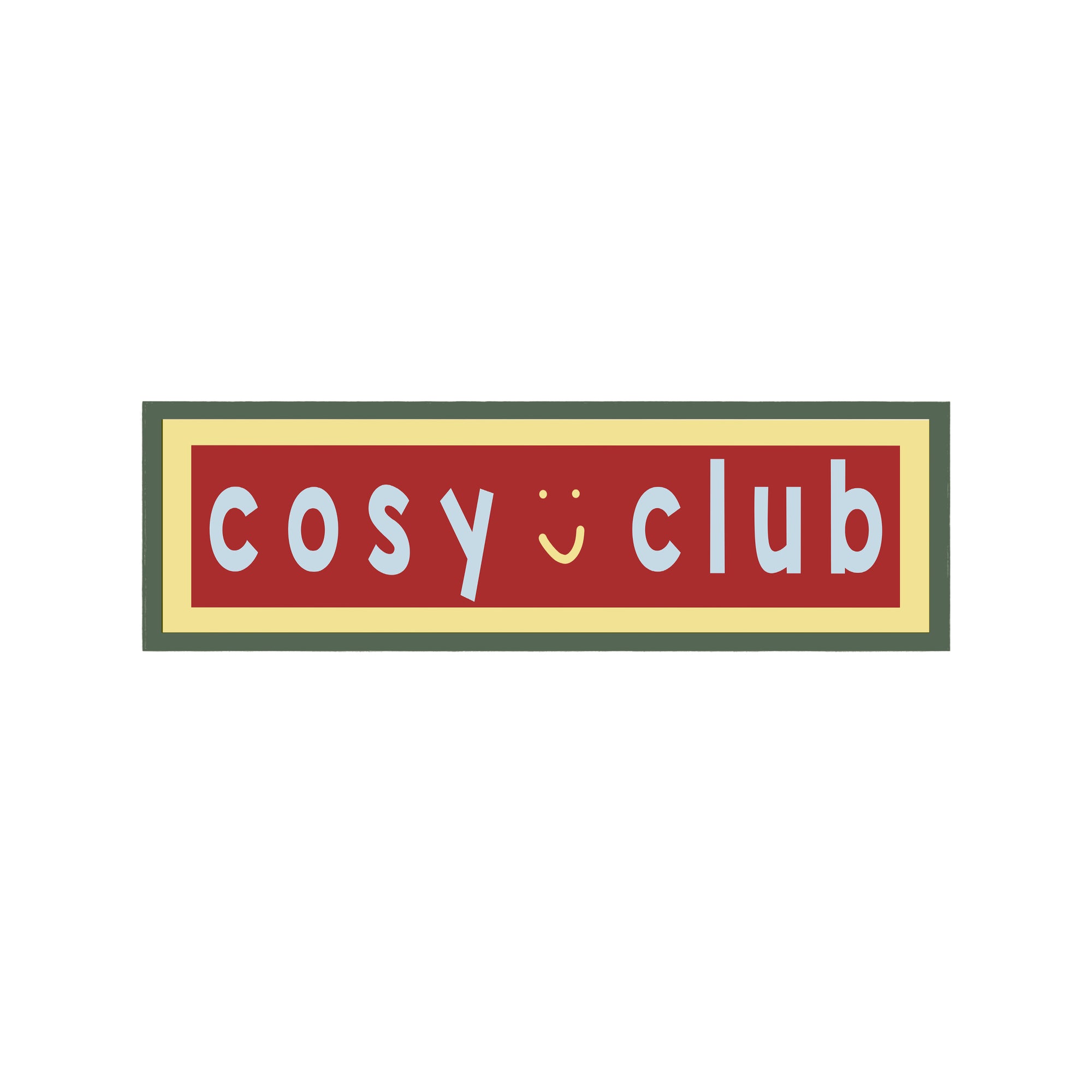 Cosy Club Panoramic Framed Print 60cm x 12cm