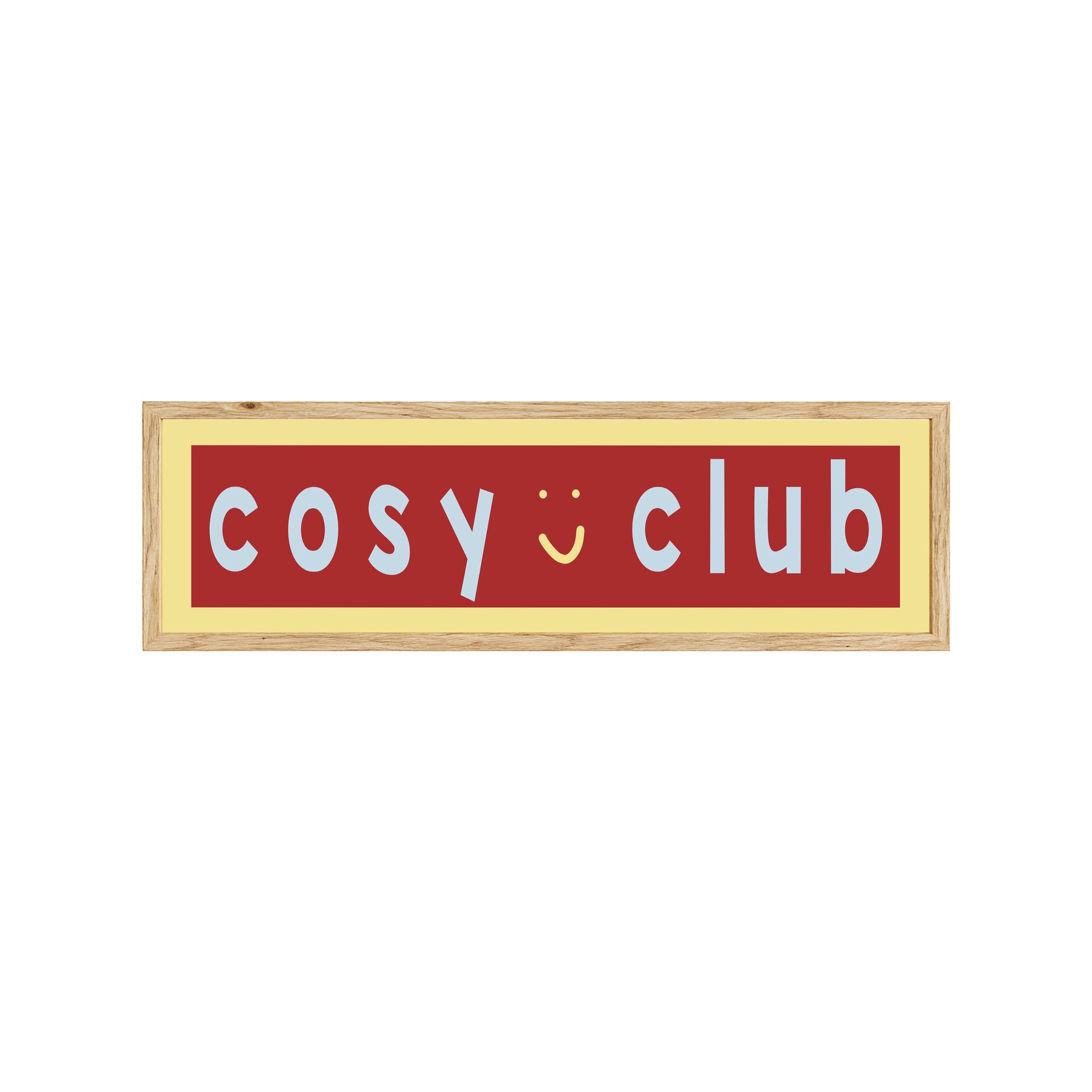 Cosy Club Panoramic Framed Print 60cm x 12cm