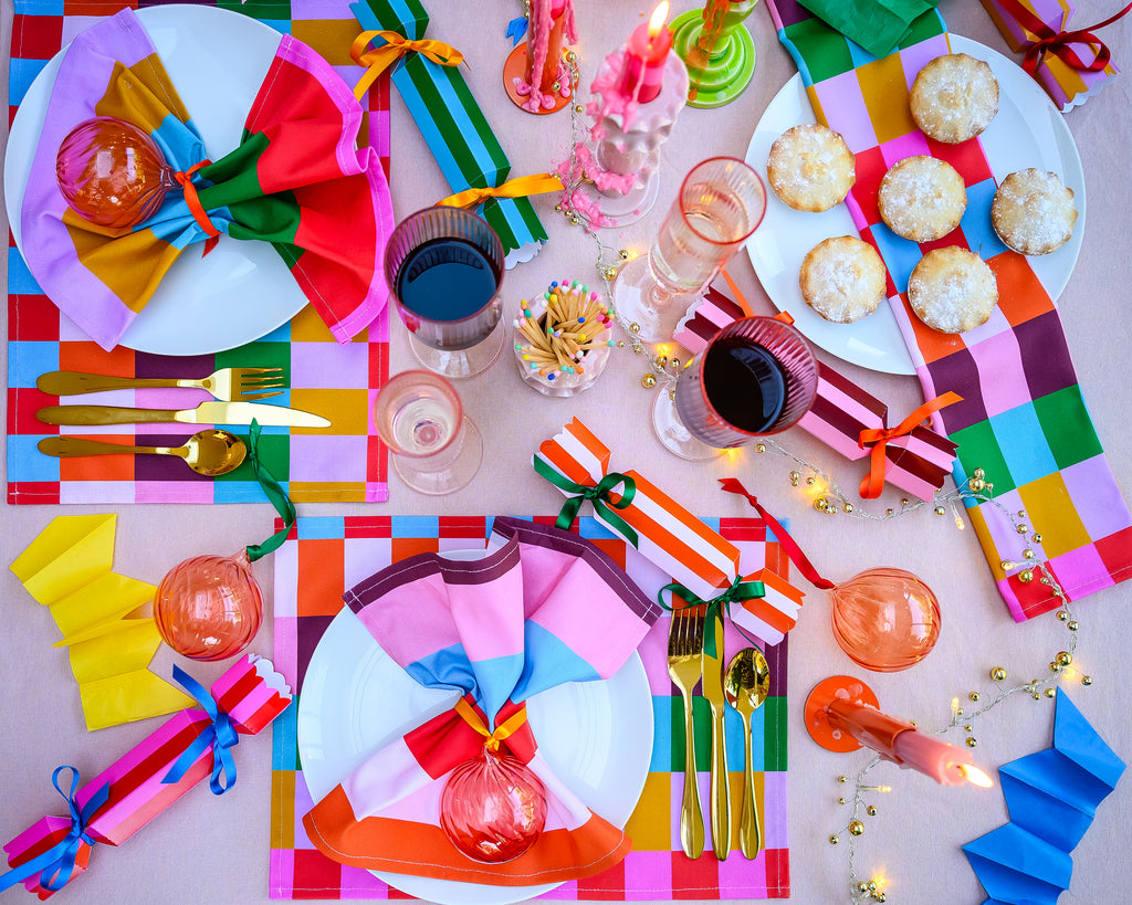 Red & Pink Stripe Christmas Crackers