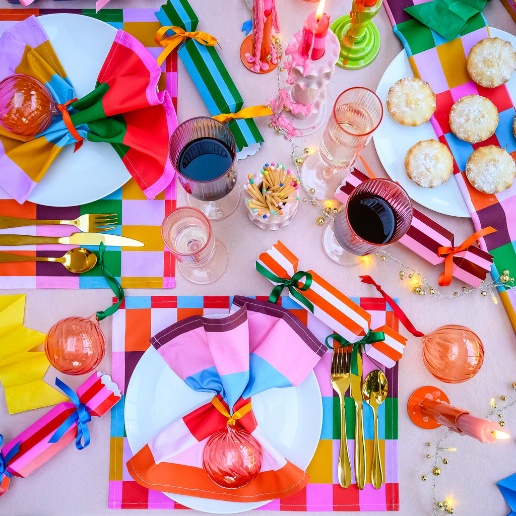 Red & Pink Stripe Christmas Crackers