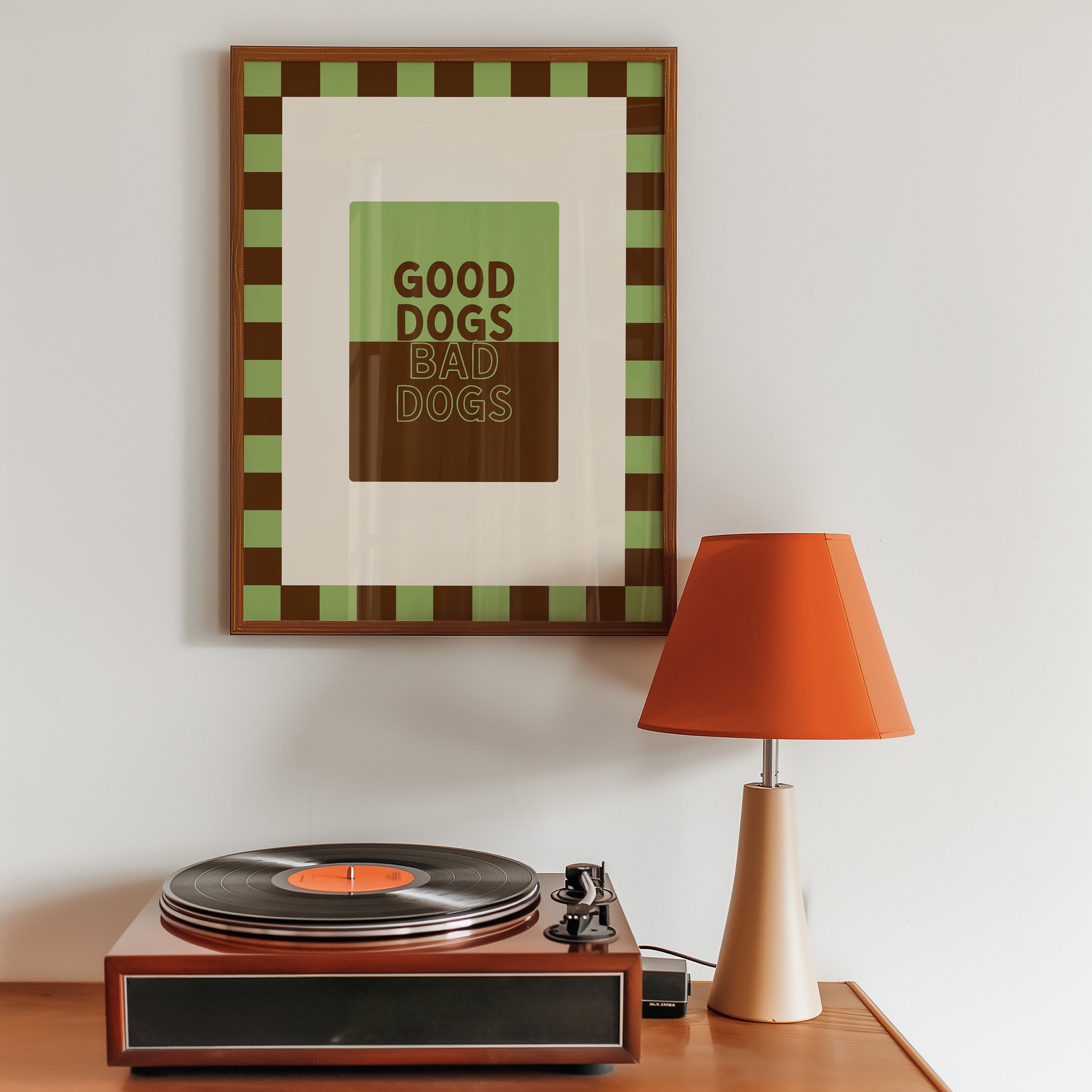Good Dogs Bad Dogs in Olive & Brown