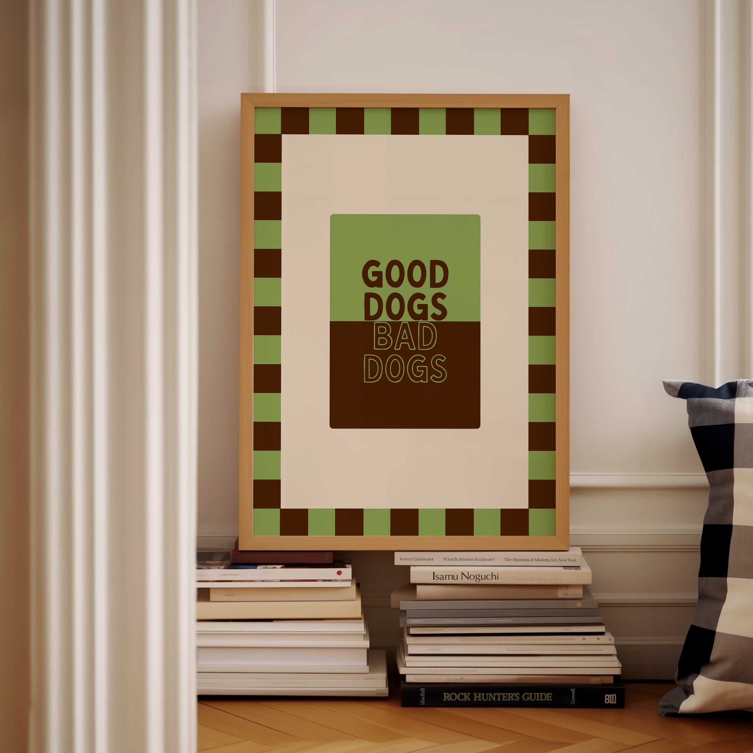 Good Dogs Bad Dogs in Olive & Brown