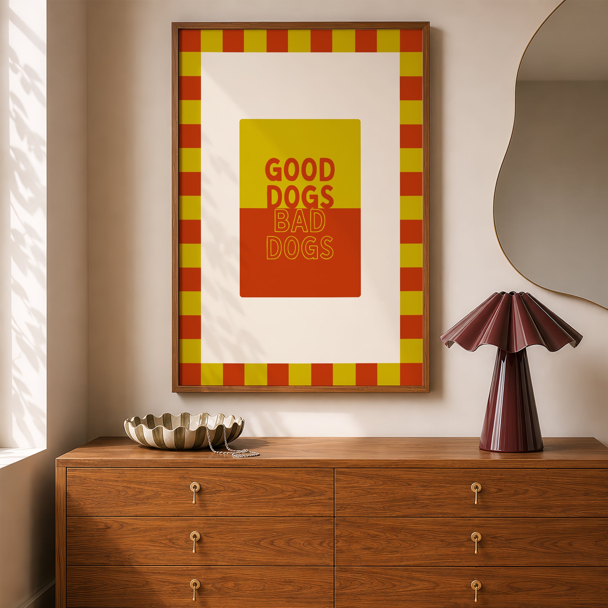 Good Dogs Bad Dogs in Lime & Rust