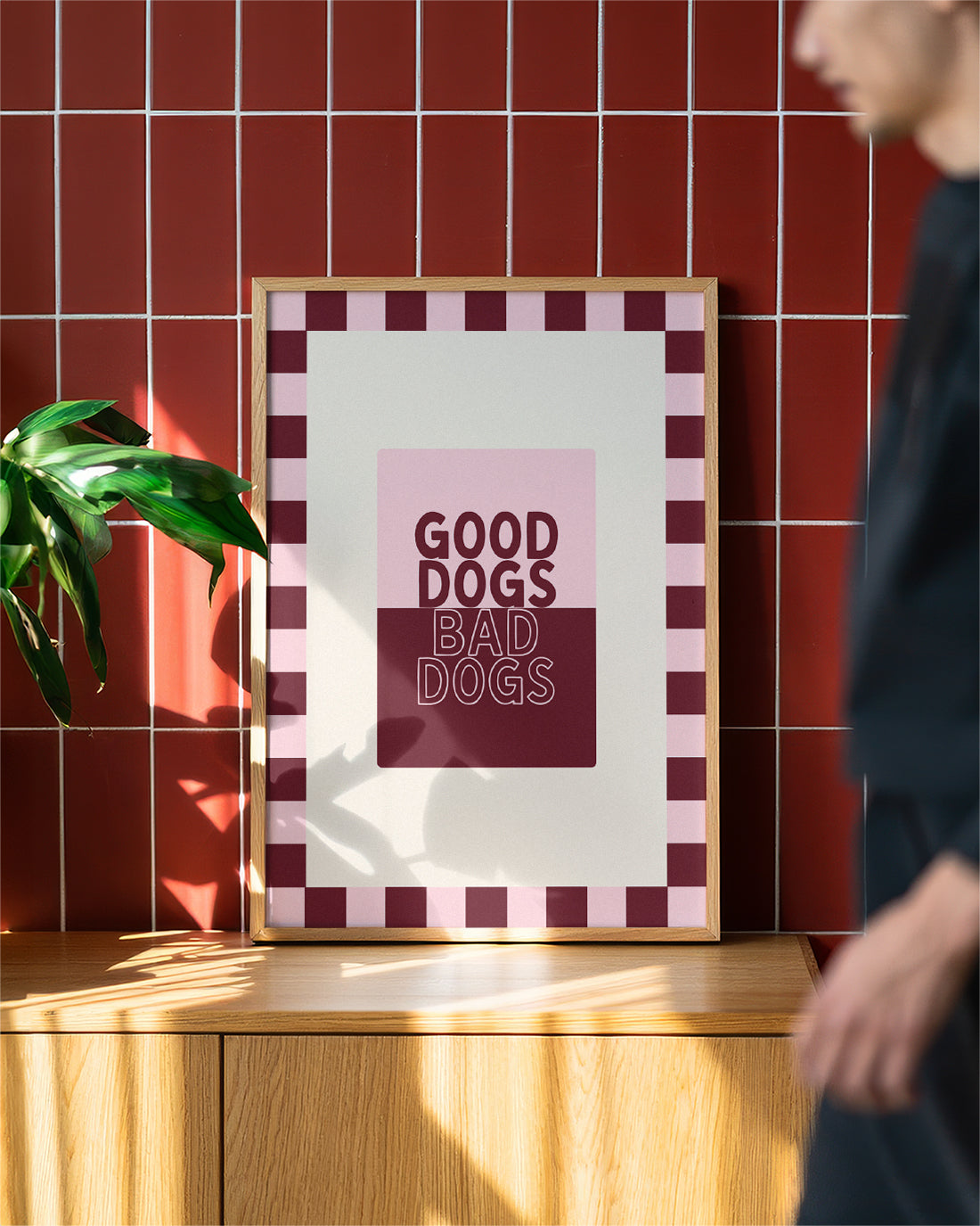 Good Dogs Bad Dogs in Cotton Candy & Maroon
