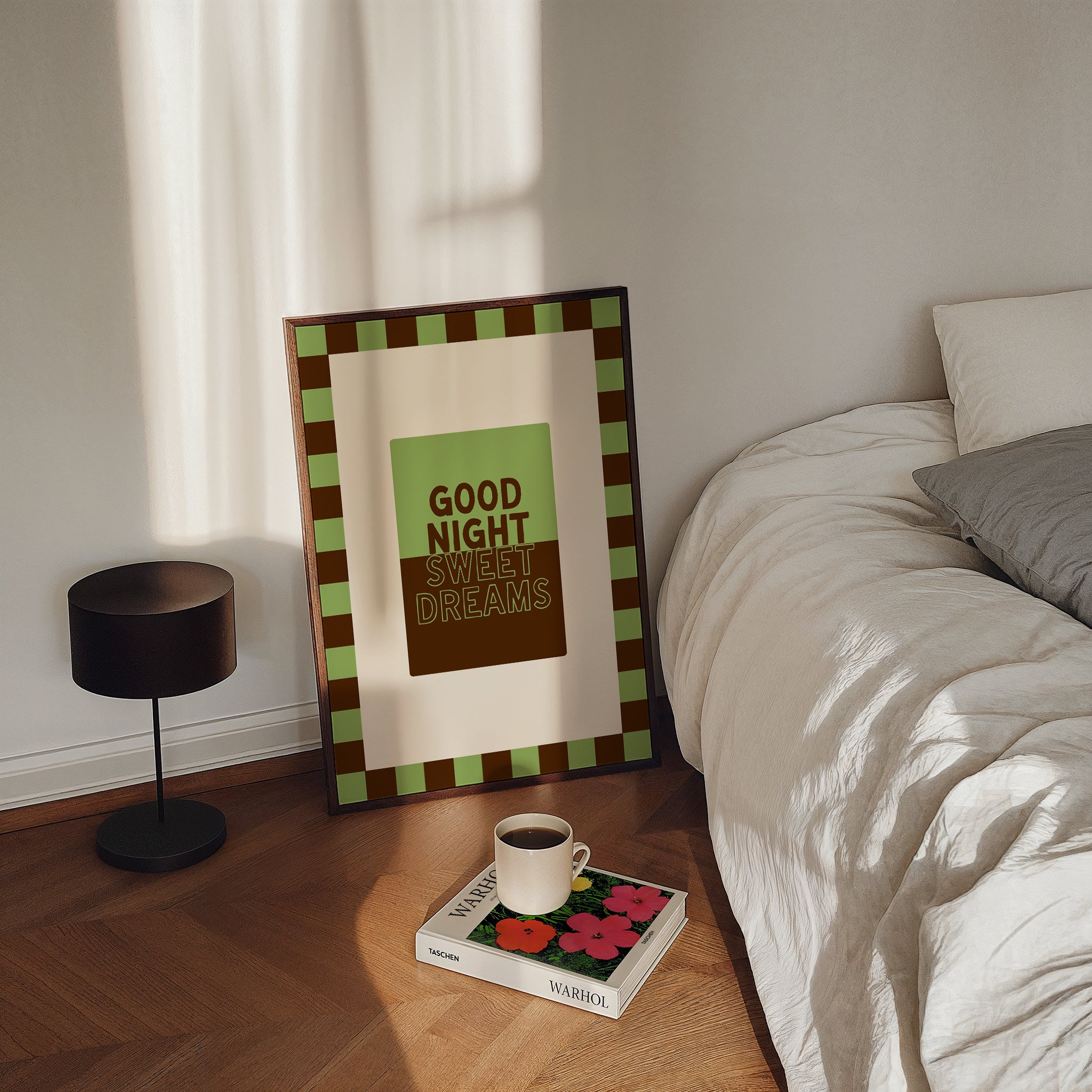 Good Night Sweet Dreams in Olive & Brown