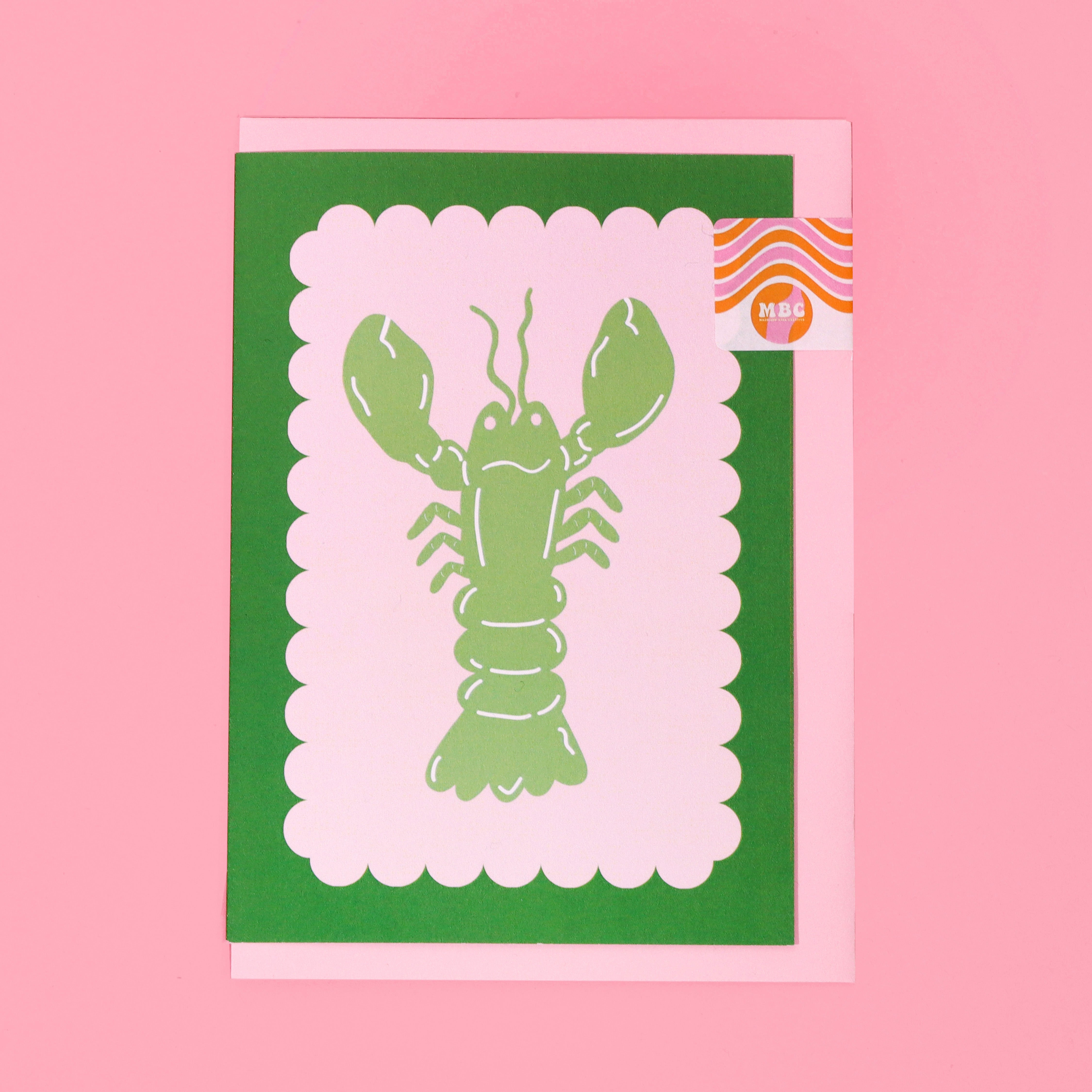 A6 Lobster Scallop Card (more colours)