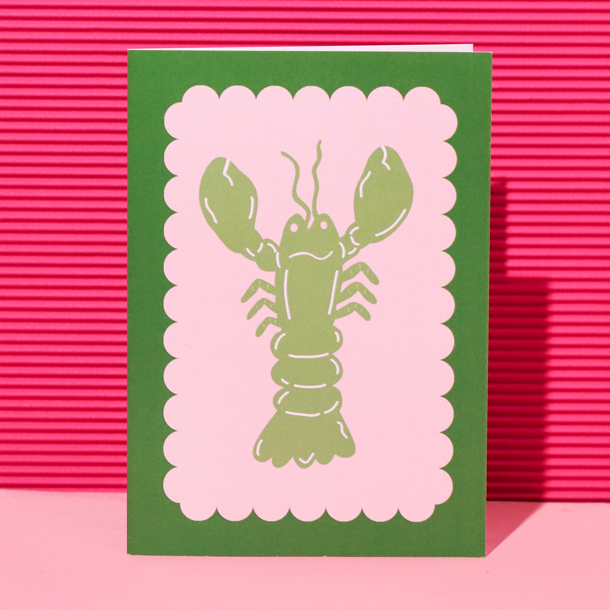 A6 Lobster Scallop Card (more colours)