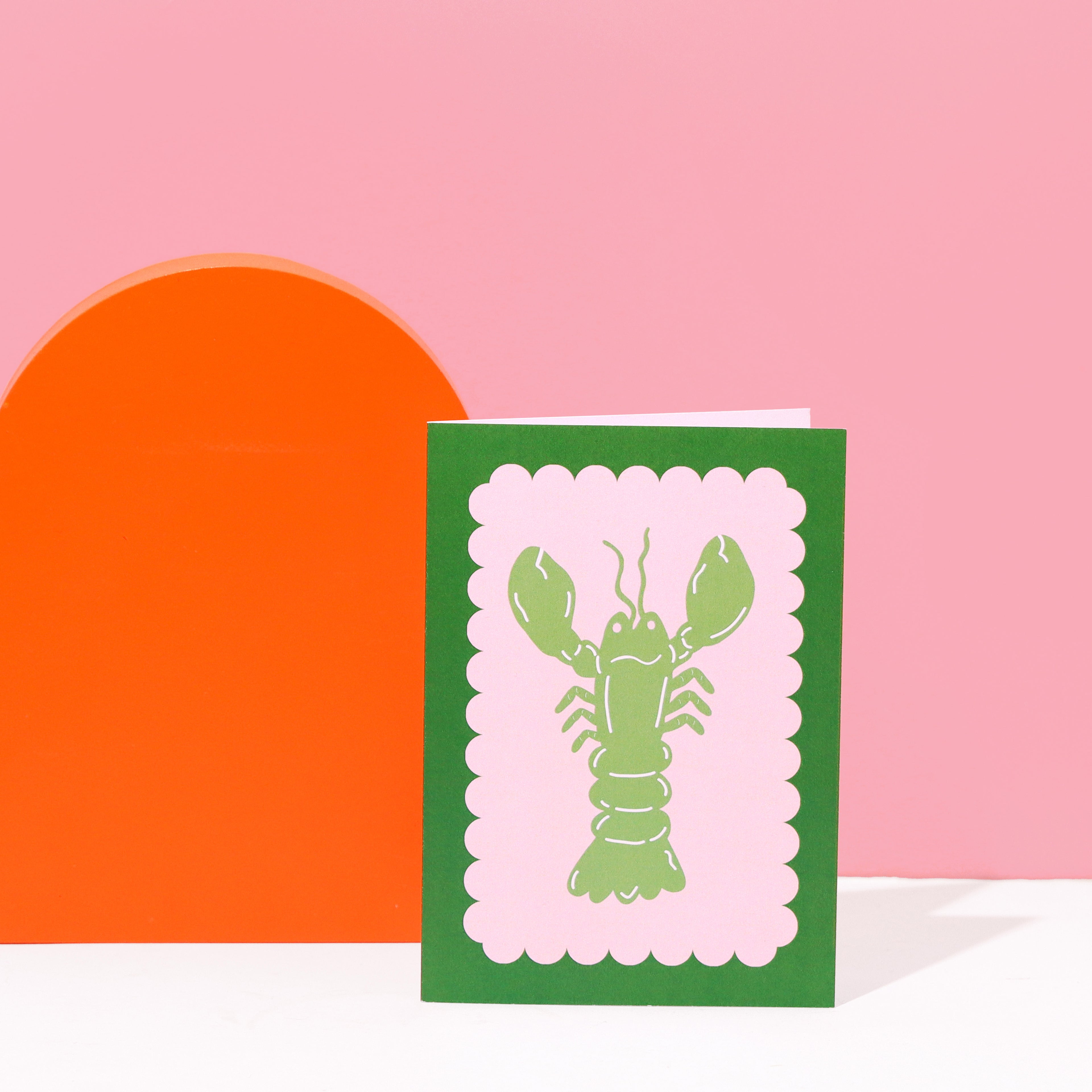 A6 Lobster Scallop Card (more colours)