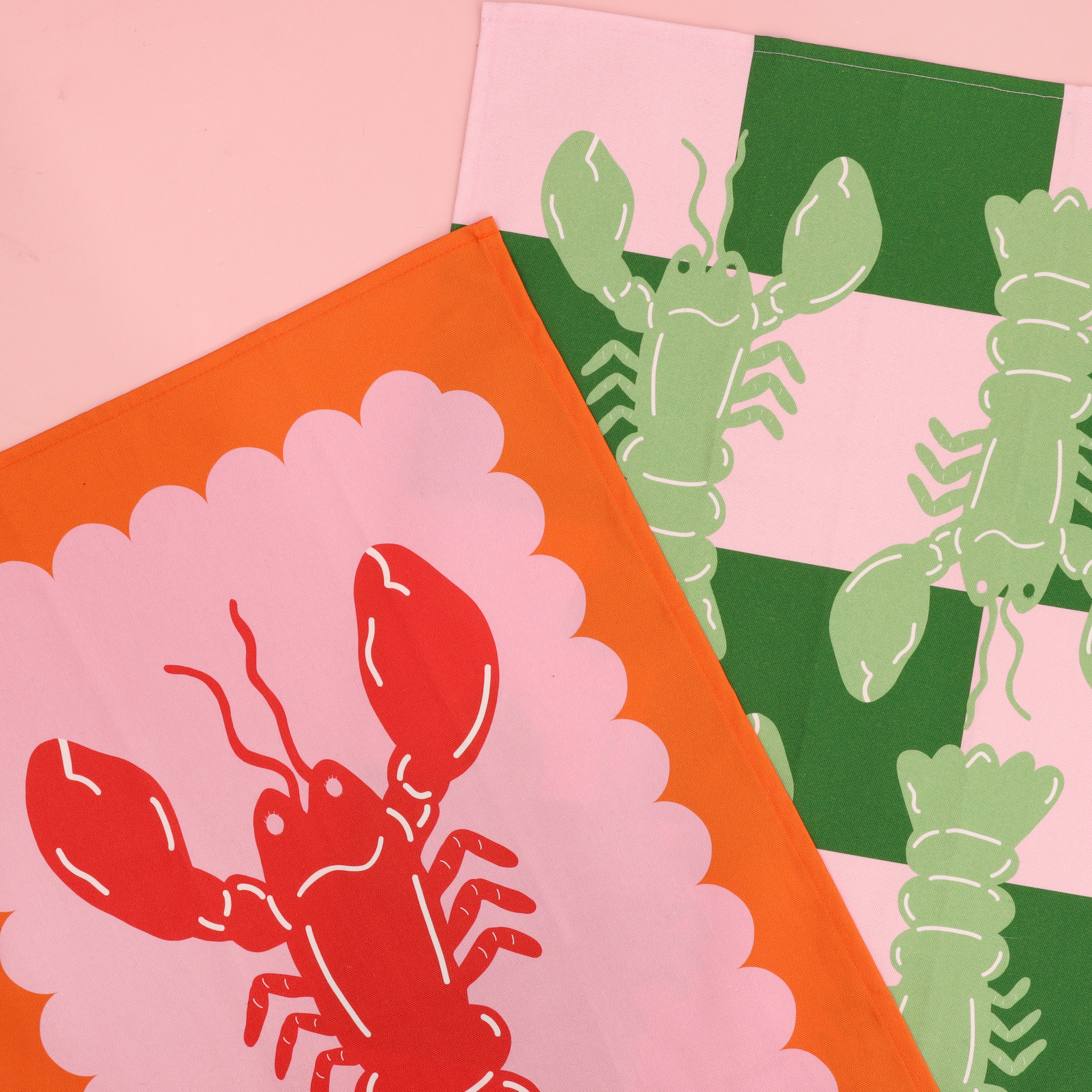 Lobster Tile Tea Towel