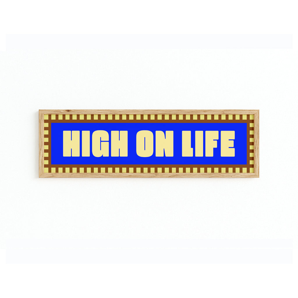 High On Life Panoramic Framed Print