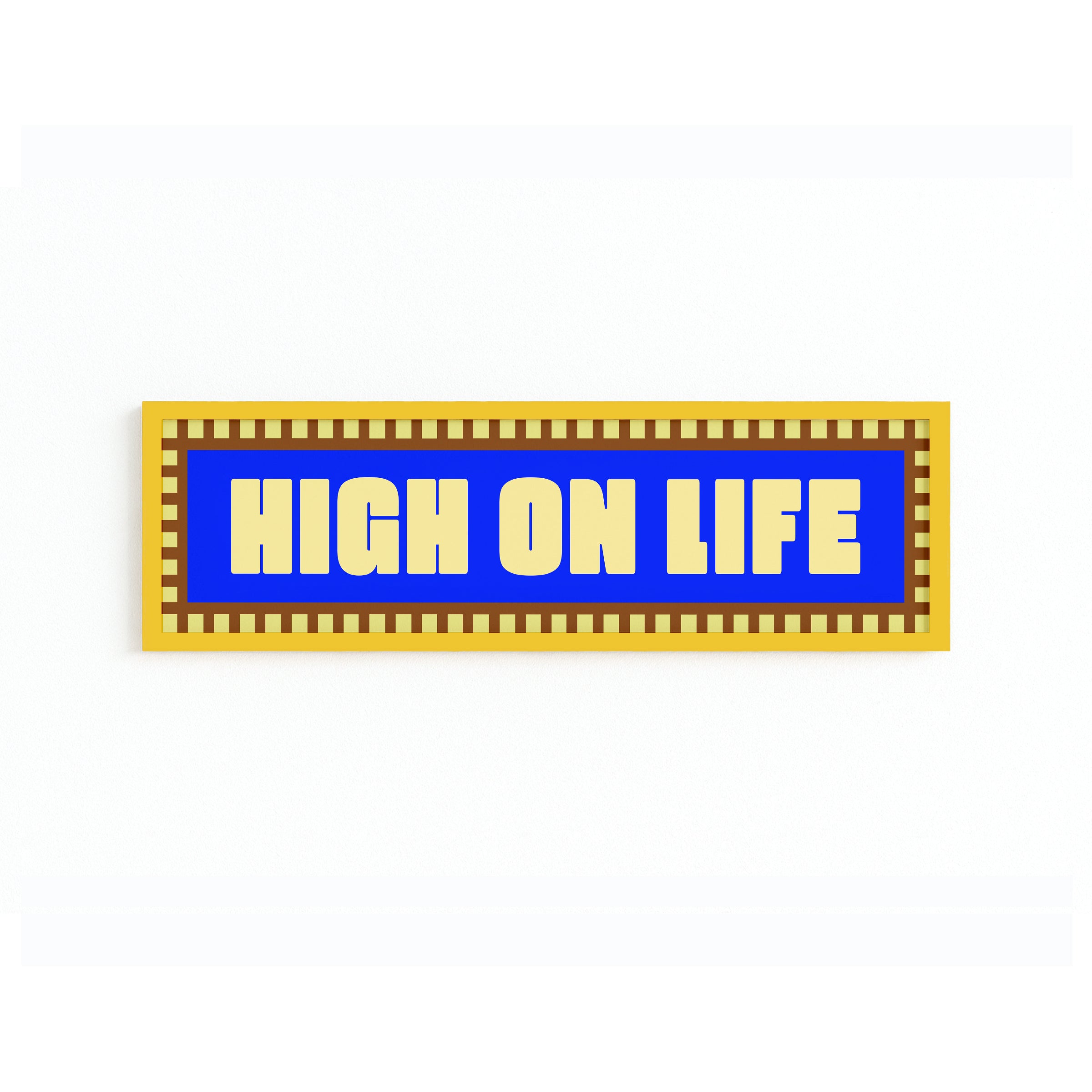 High On Life Panoramic Framed Print 60cm x 12cm