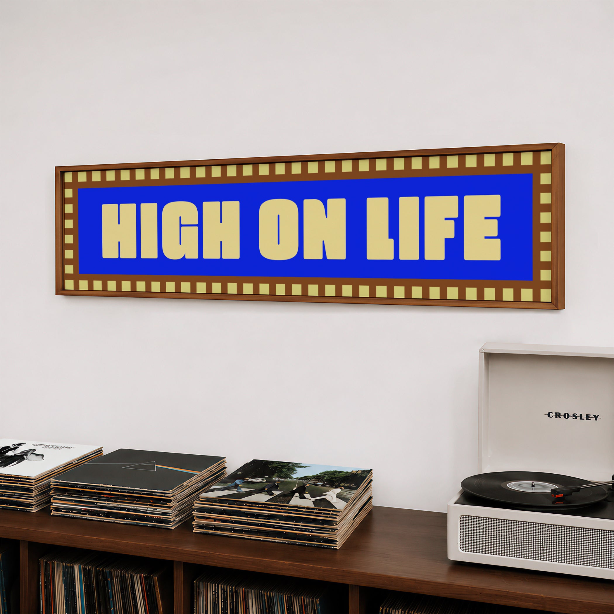 High On Life Panoramic Framed Print 60cm x 12cm