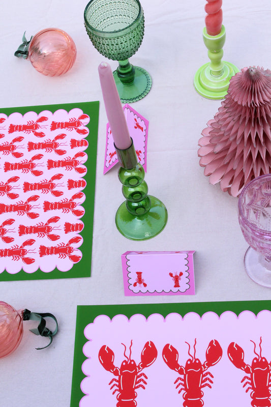 Lobster Placemat & Place Card Set